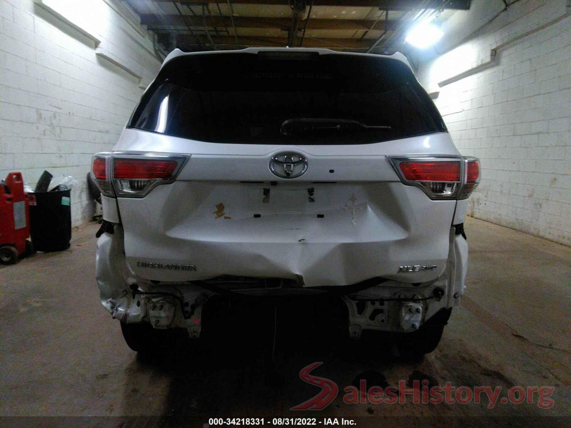 5TDJKRFH0GS259529 2016 TOYOTA HIGHLANDER