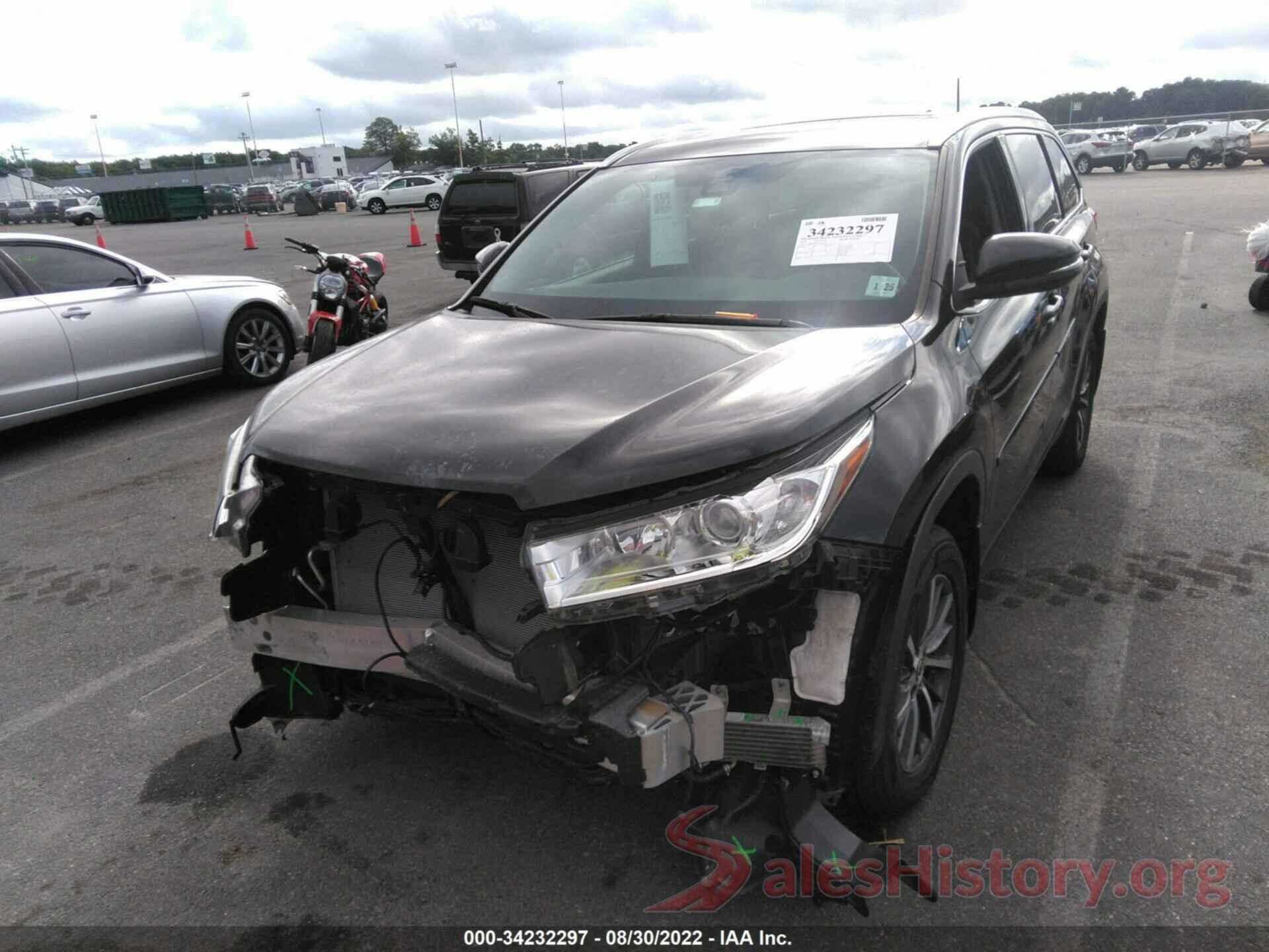 5TDJZRFH7KS720102 2019 TOYOTA HIGHLANDER