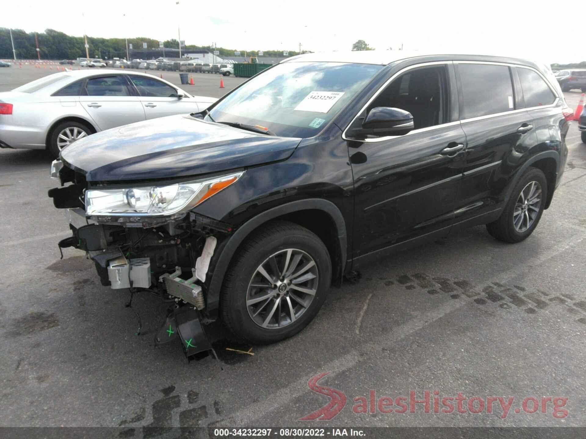 5TDJZRFH7KS720102 2019 TOYOTA HIGHLANDER