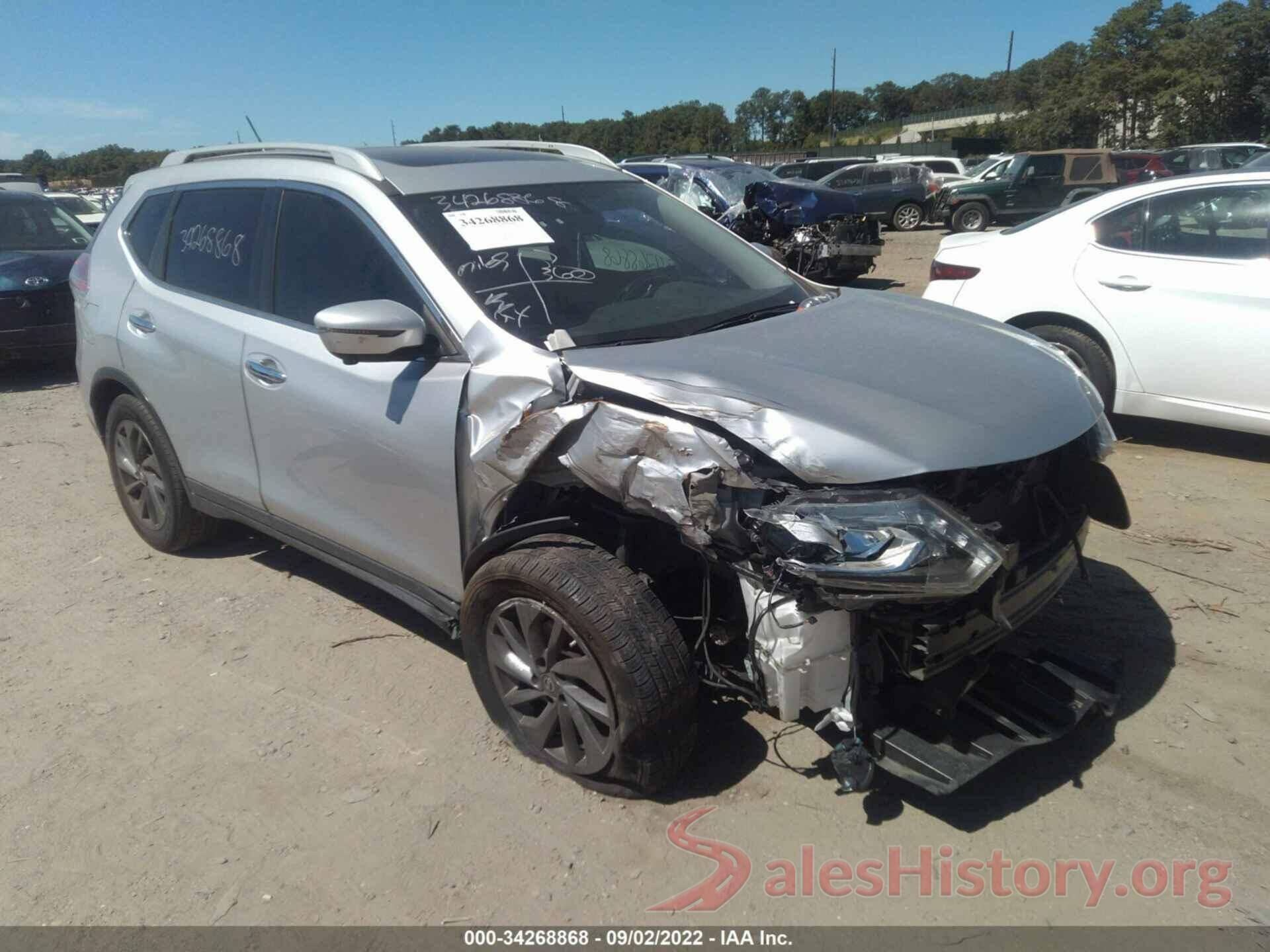 5N1AT2MT8GC857232 2016 NISSAN ROGUE