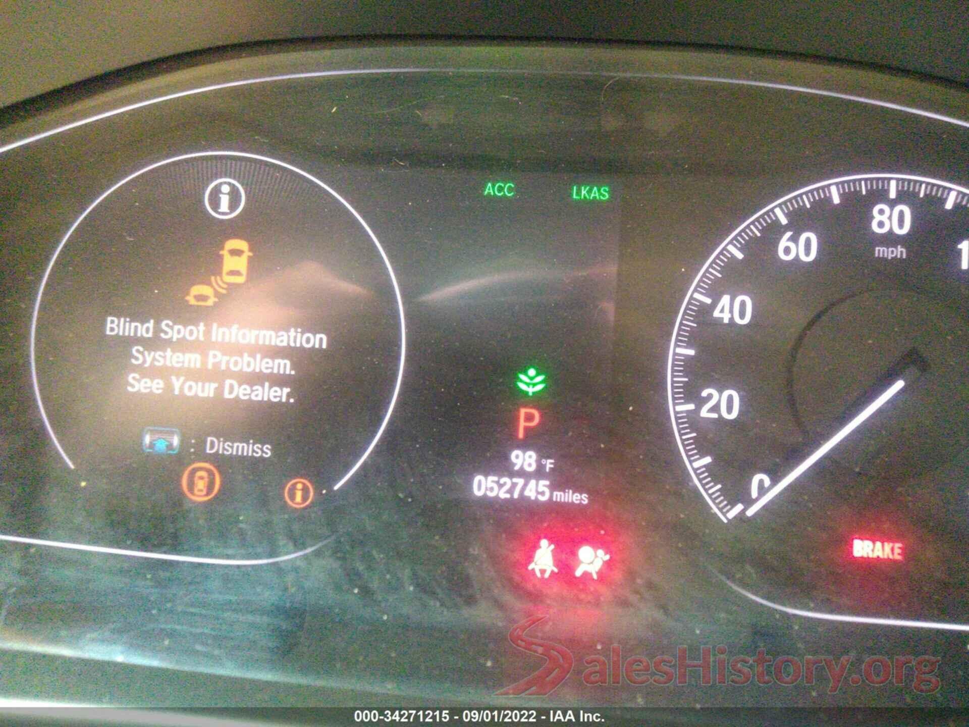 1HGCV2F53KA022294 2019 HONDA ACCORD SEDAN