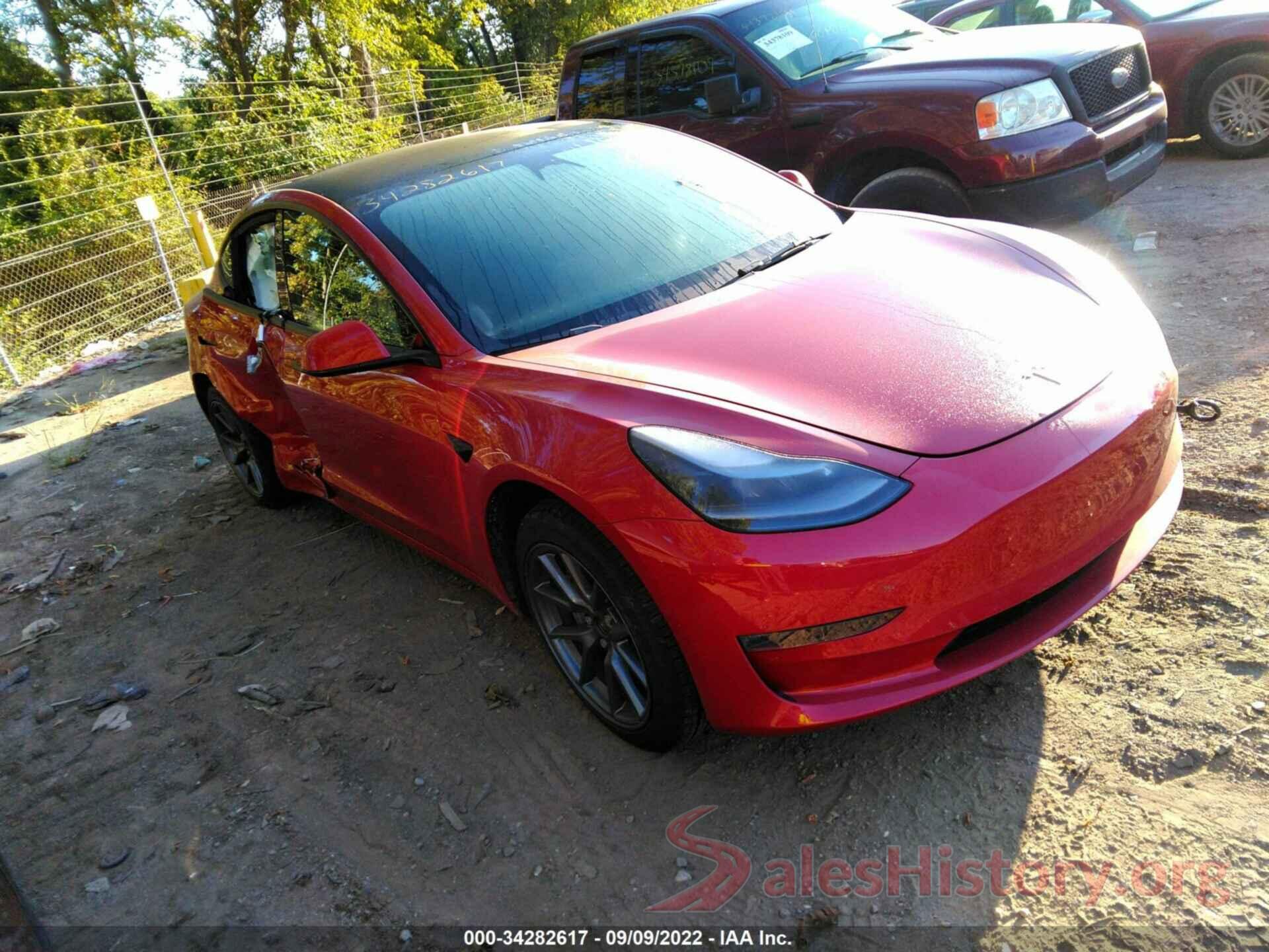 5YJ3E1EB7NF160481 2022 TESLA MODEL 3