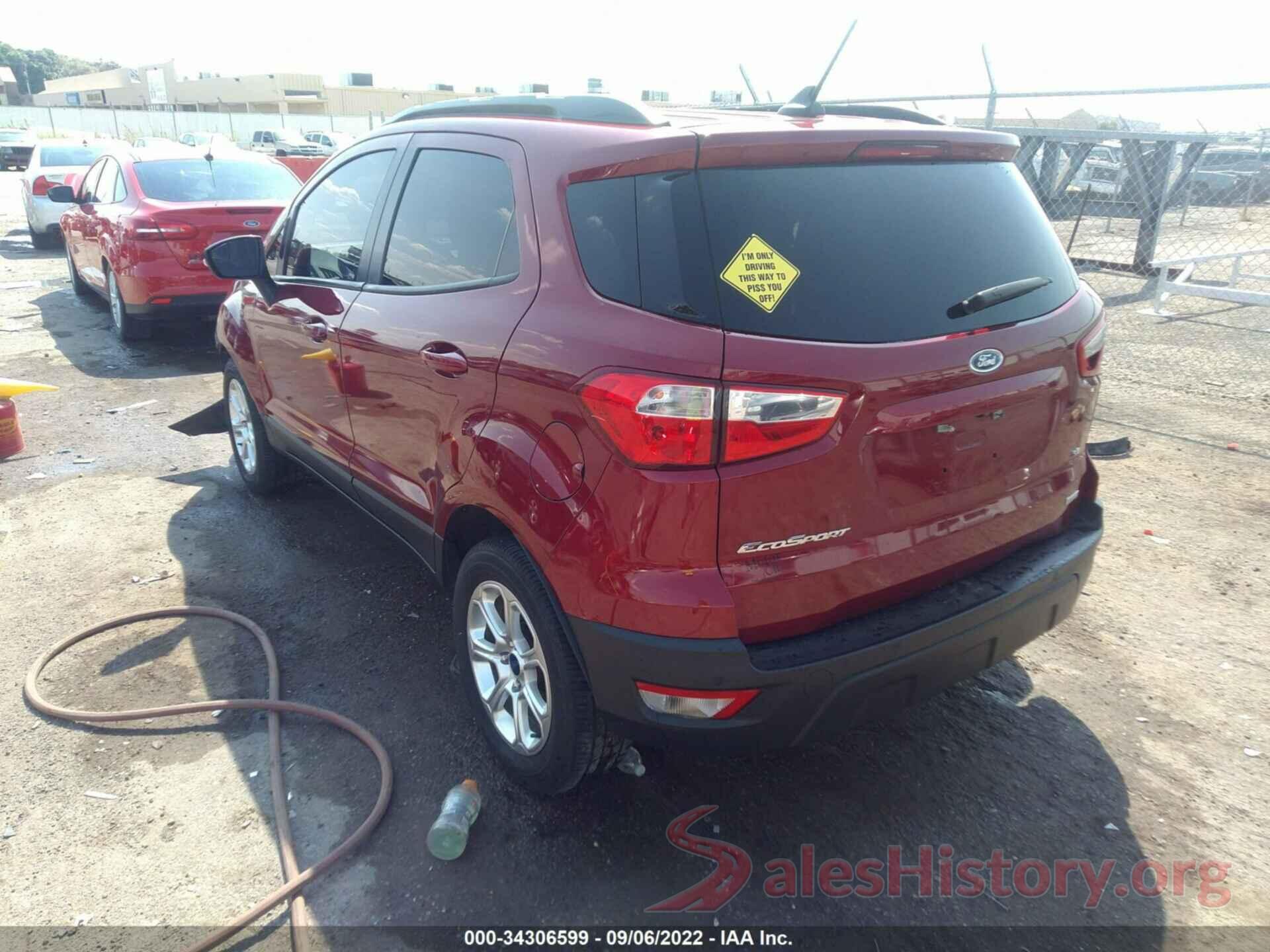 MAJ3S2GE5KC299108 2019 FORD ECOSPORT