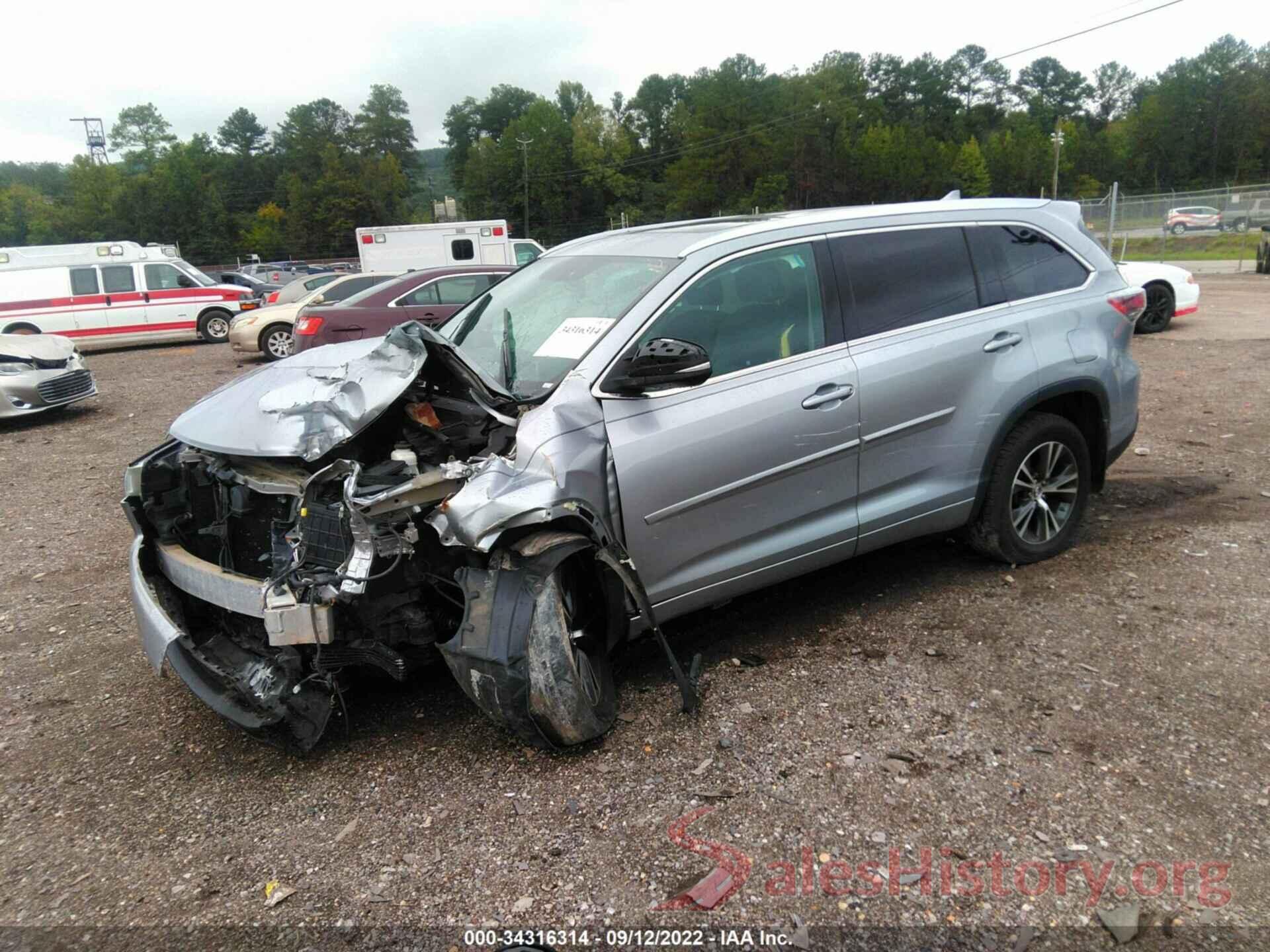 5TDJKRFH8GS301395 2016 TOYOTA HIGHLANDER