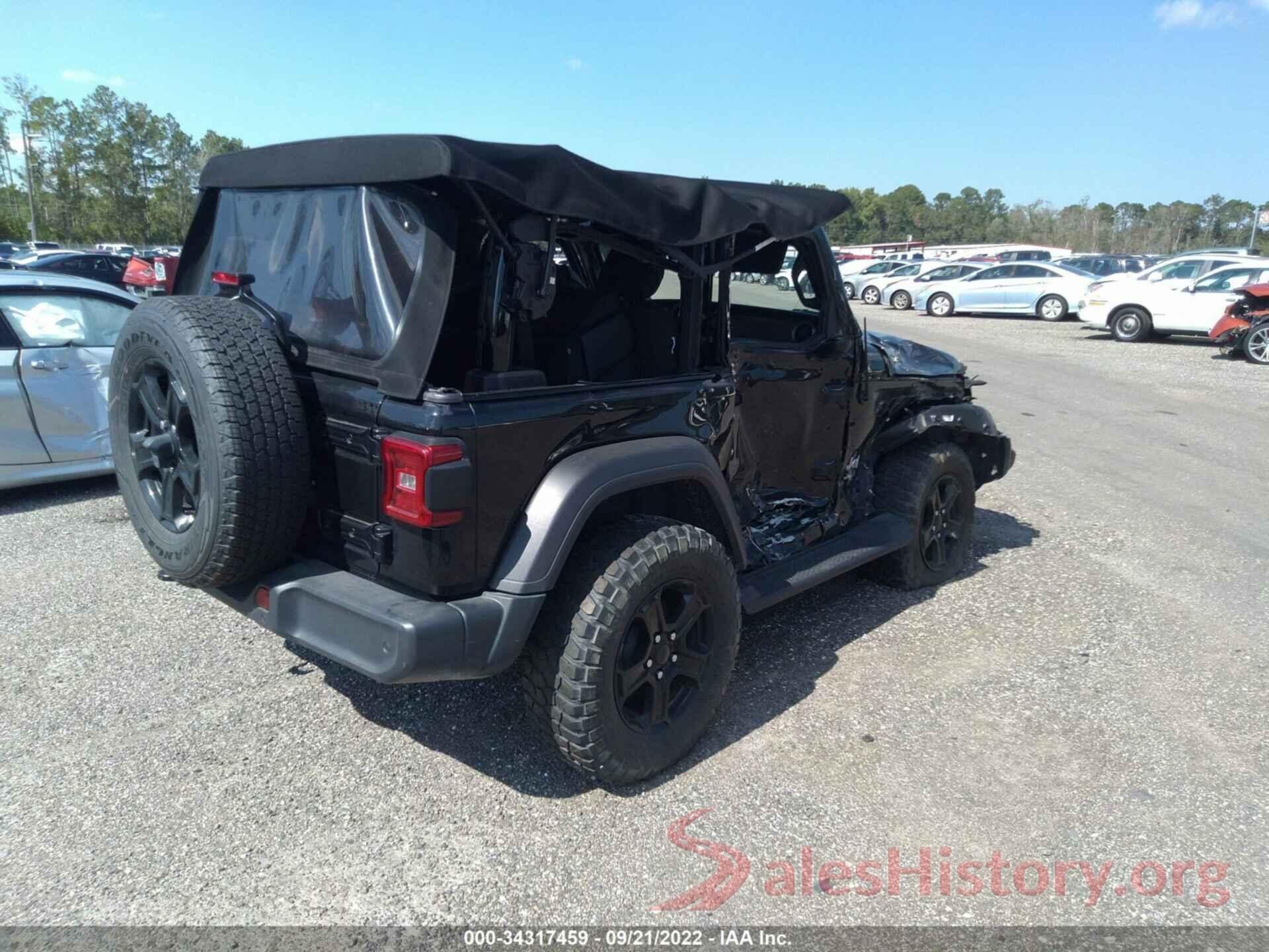 1C4GJXAG8LW350431 2020 JEEP WRANGLER