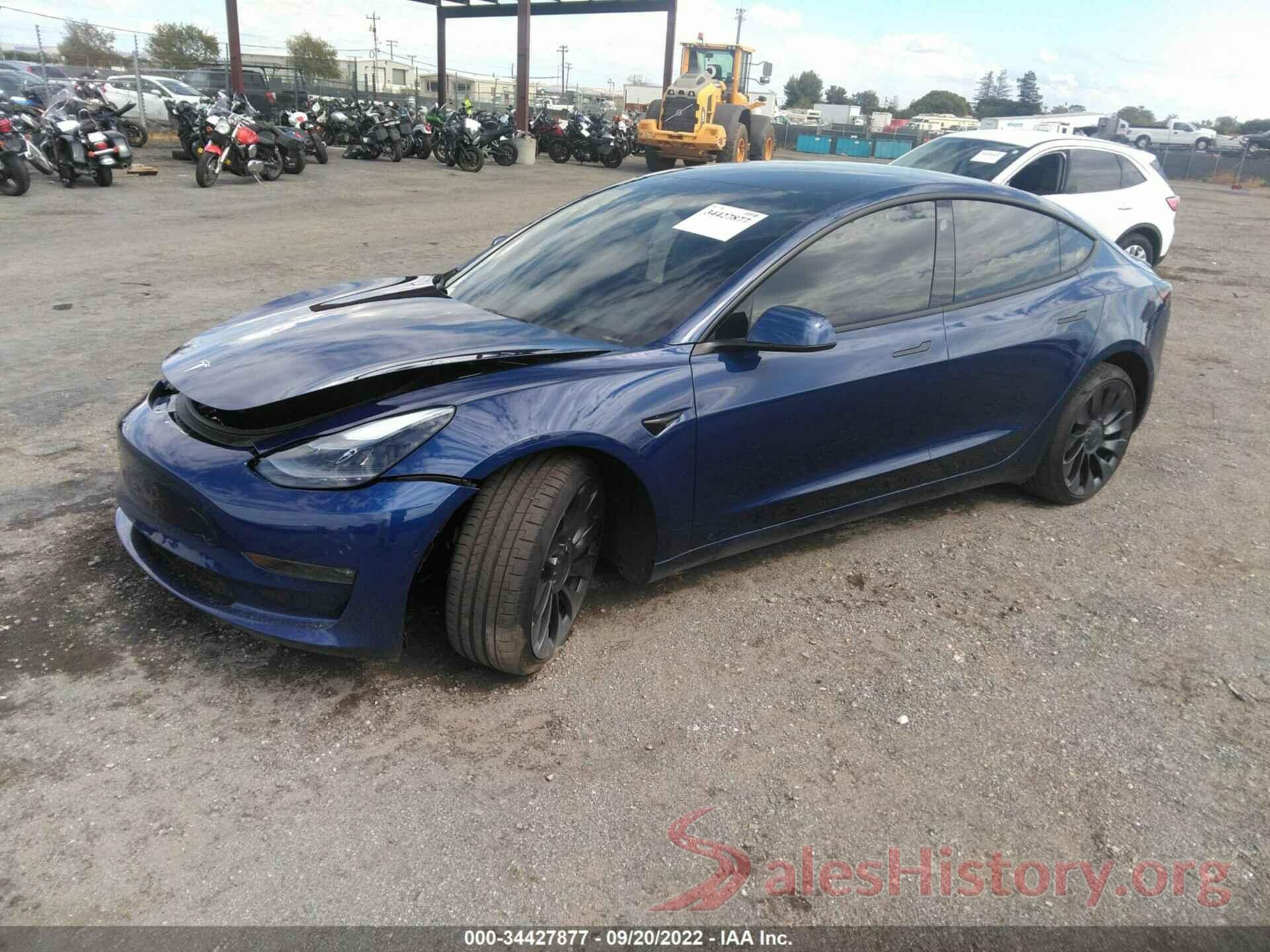 5YJ3E1EC5NF267294 2022 TESLA MODEL 3