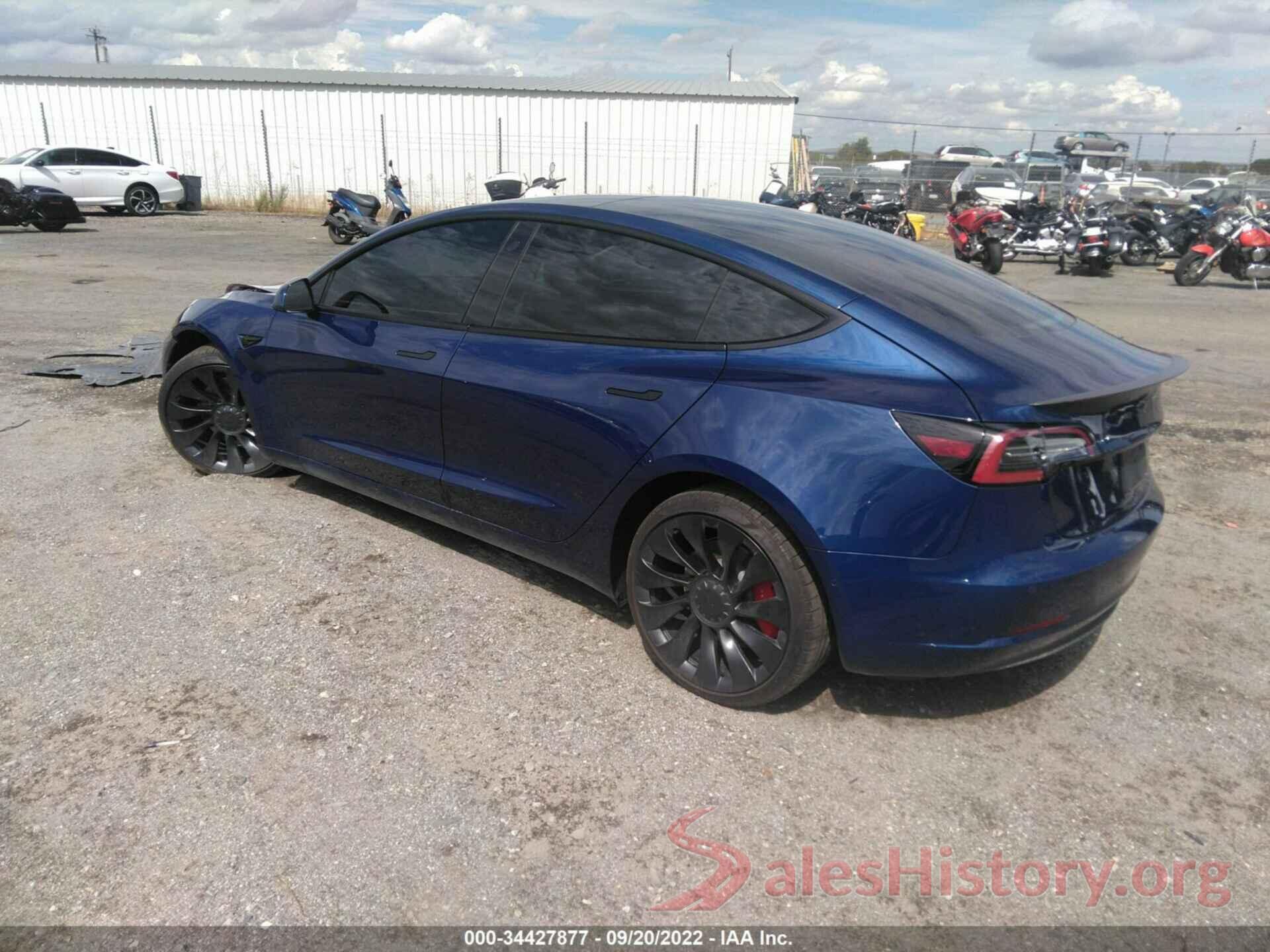 5YJ3E1EC5NF267294 2022 TESLA MODEL 3