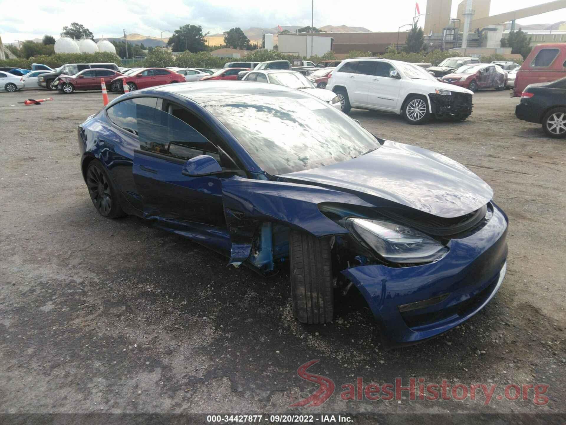 5YJ3E1EC5NF267294 2022 TESLA MODEL 3