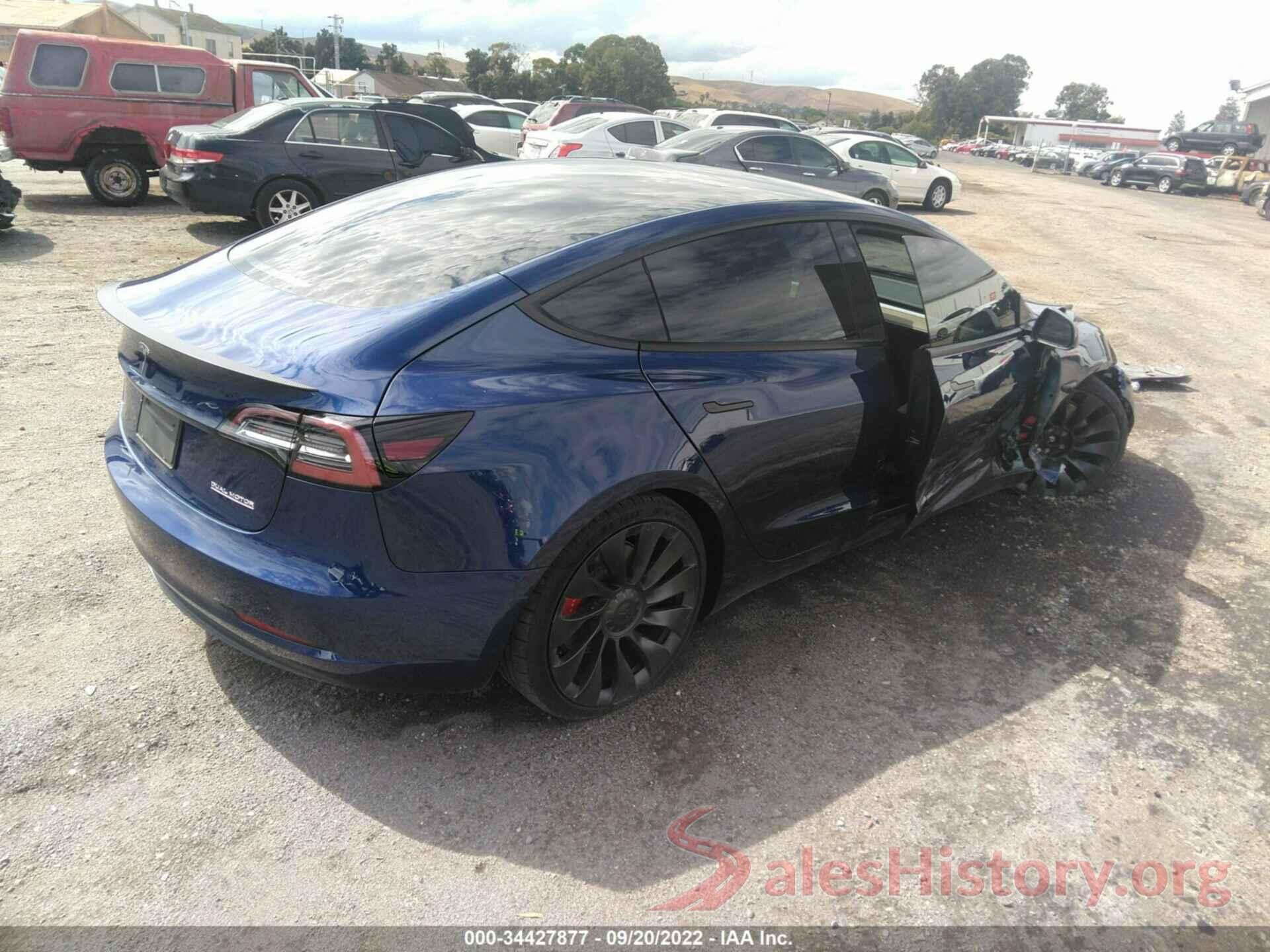 5YJ3E1EC5NF267294 2022 TESLA MODEL 3