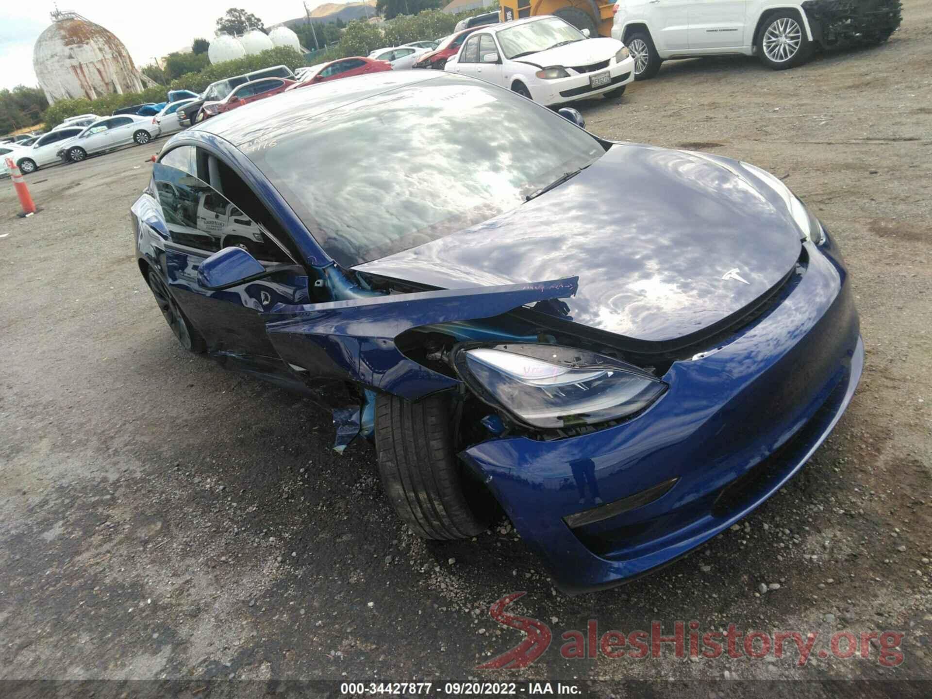 5YJ3E1EC5NF267294 2022 TESLA MODEL 3