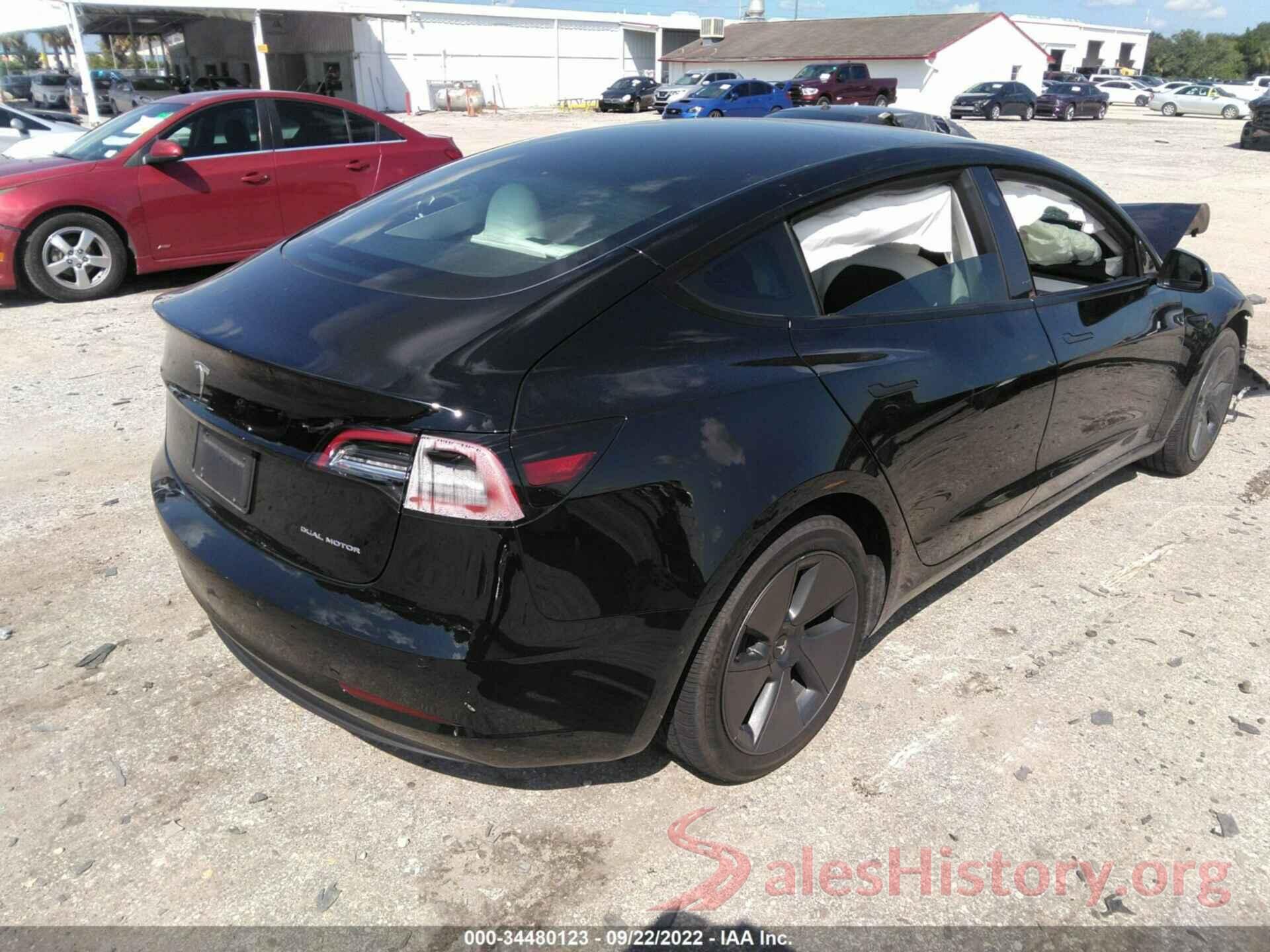 5YJ3E1EB0NF243881 2022 TESLA MODEL 3