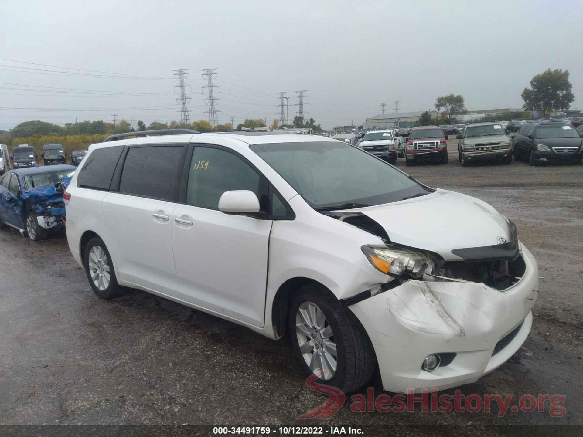 5TDDK3DC9CS039866 2012 TOYOTA SIENNA