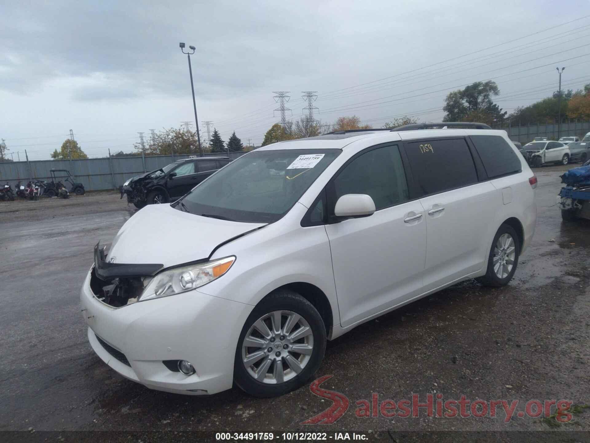 5TDDK3DC9CS039866 2012 TOYOTA SIENNA