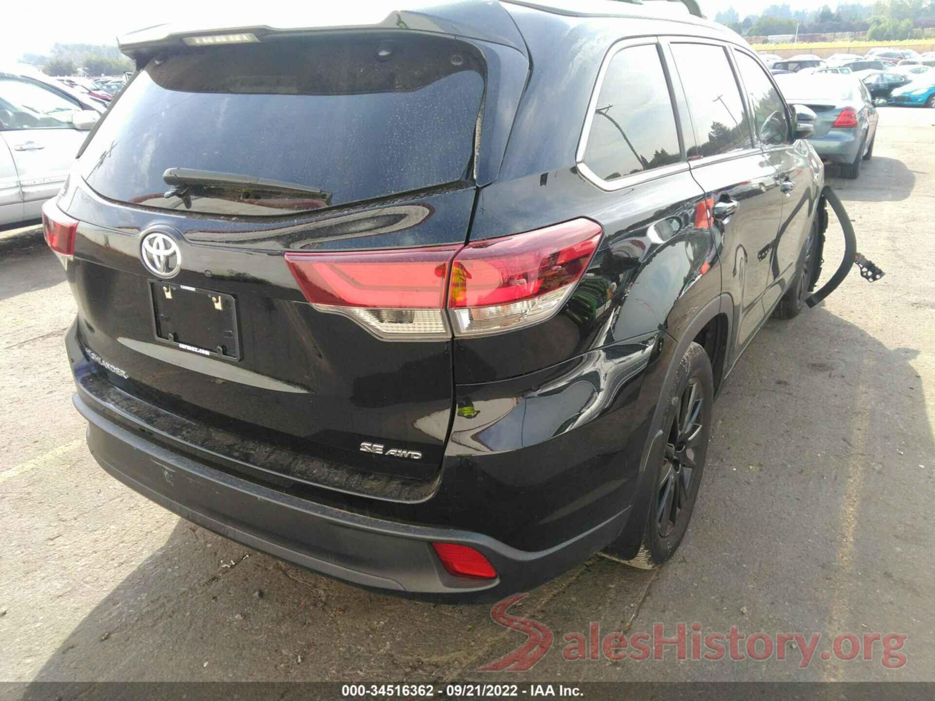 5TDJZRFH7KS603331 2019 TOYOTA HIGHLANDER