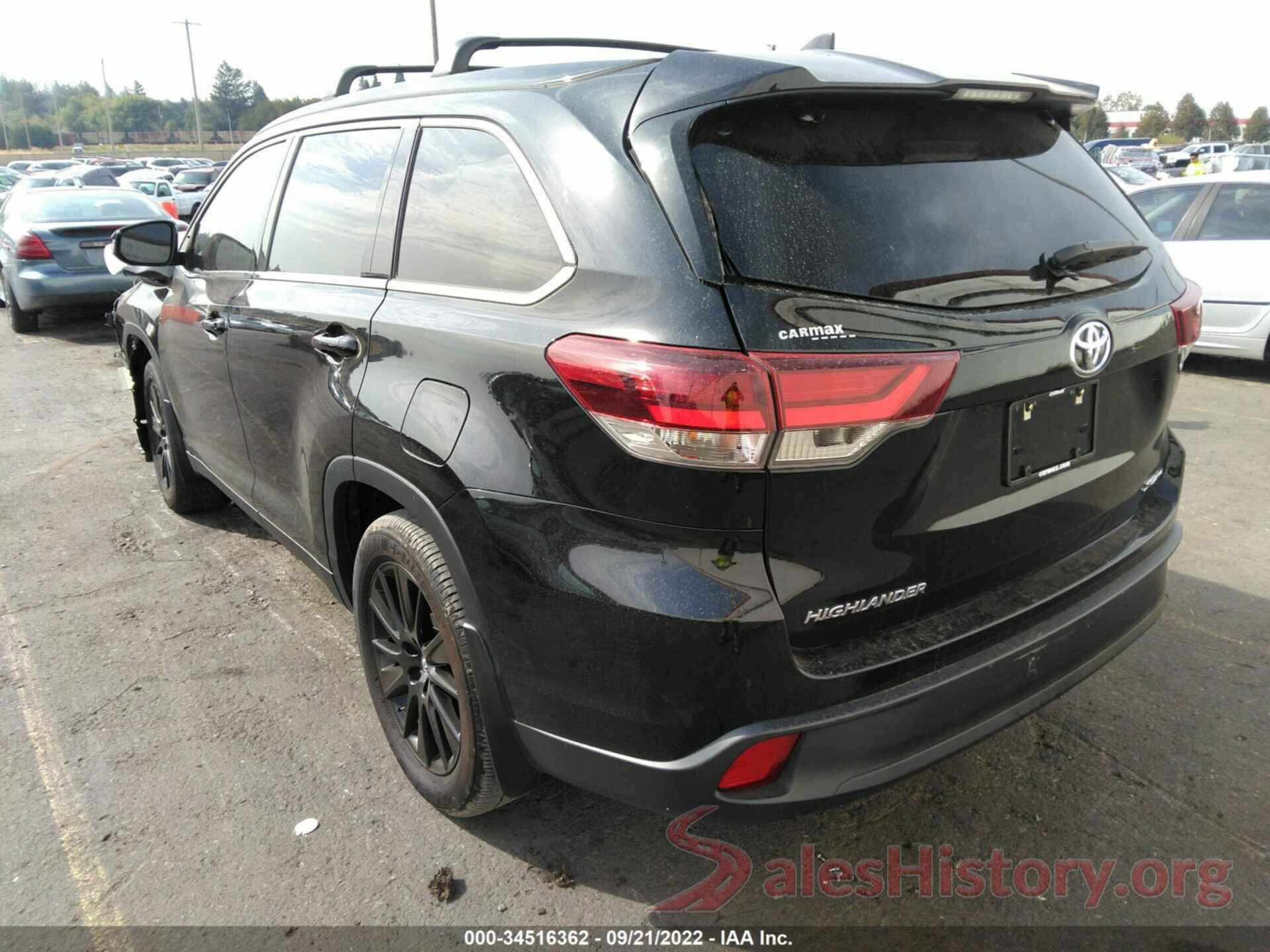 5TDJZRFH7KS603331 2019 TOYOTA HIGHLANDER