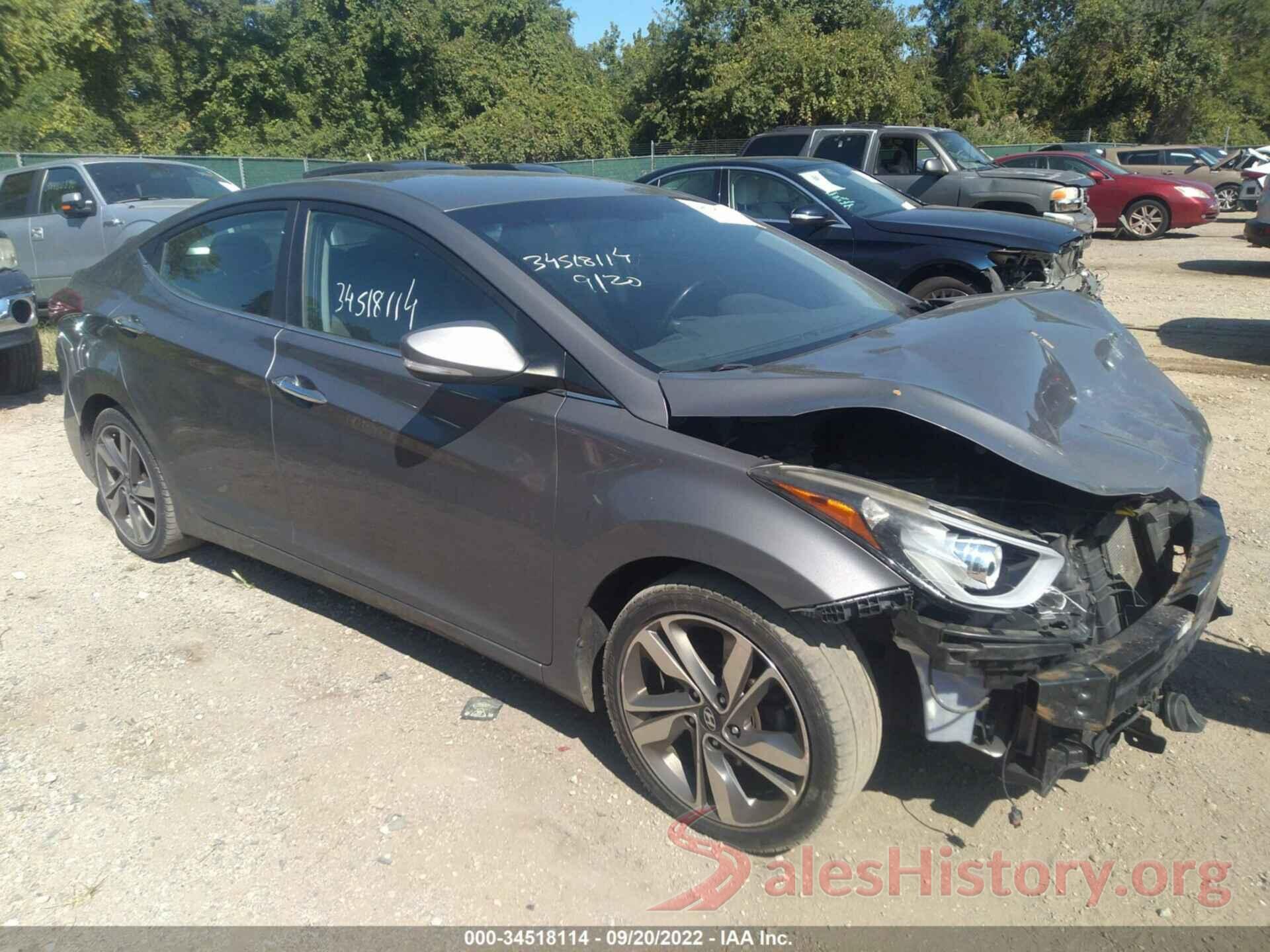 5NPDH4AE1EH482760 2014 HYUNDAI ELANTRA