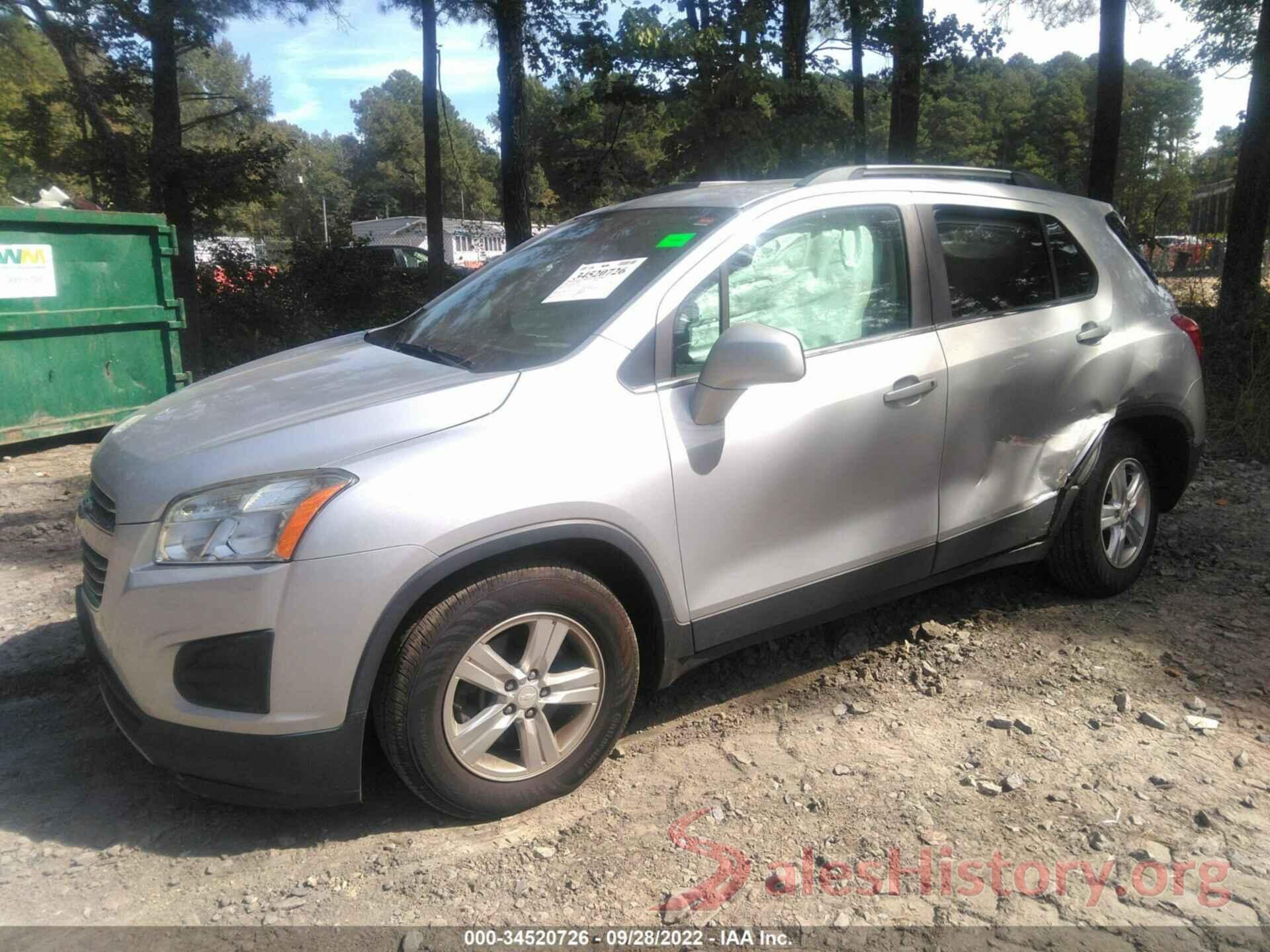 3GNCJLSB0GL277312 2016 CHEVROLET TRAX