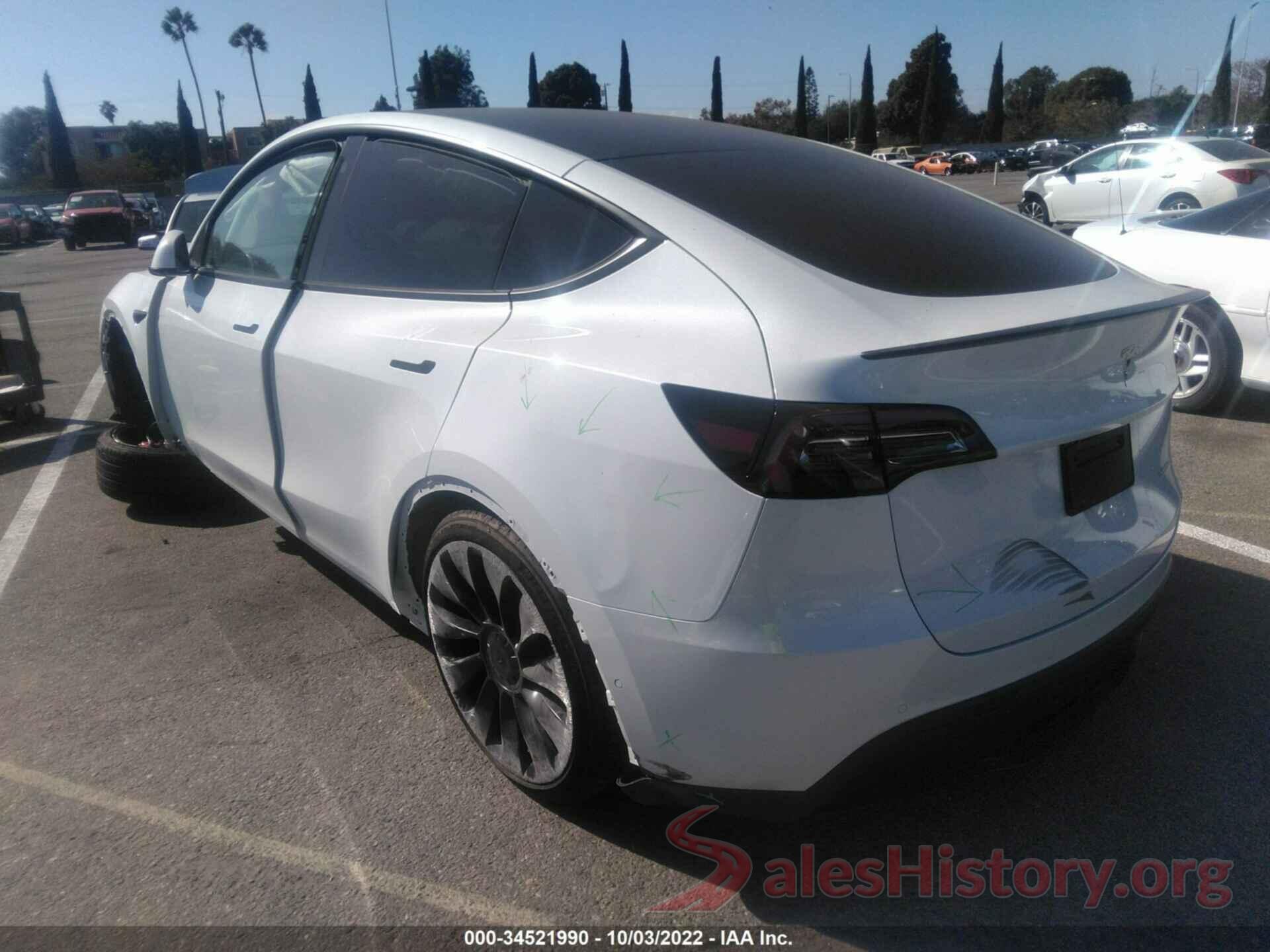 7SAYGDEF7NF489656 2022 TESLA MODEL Y