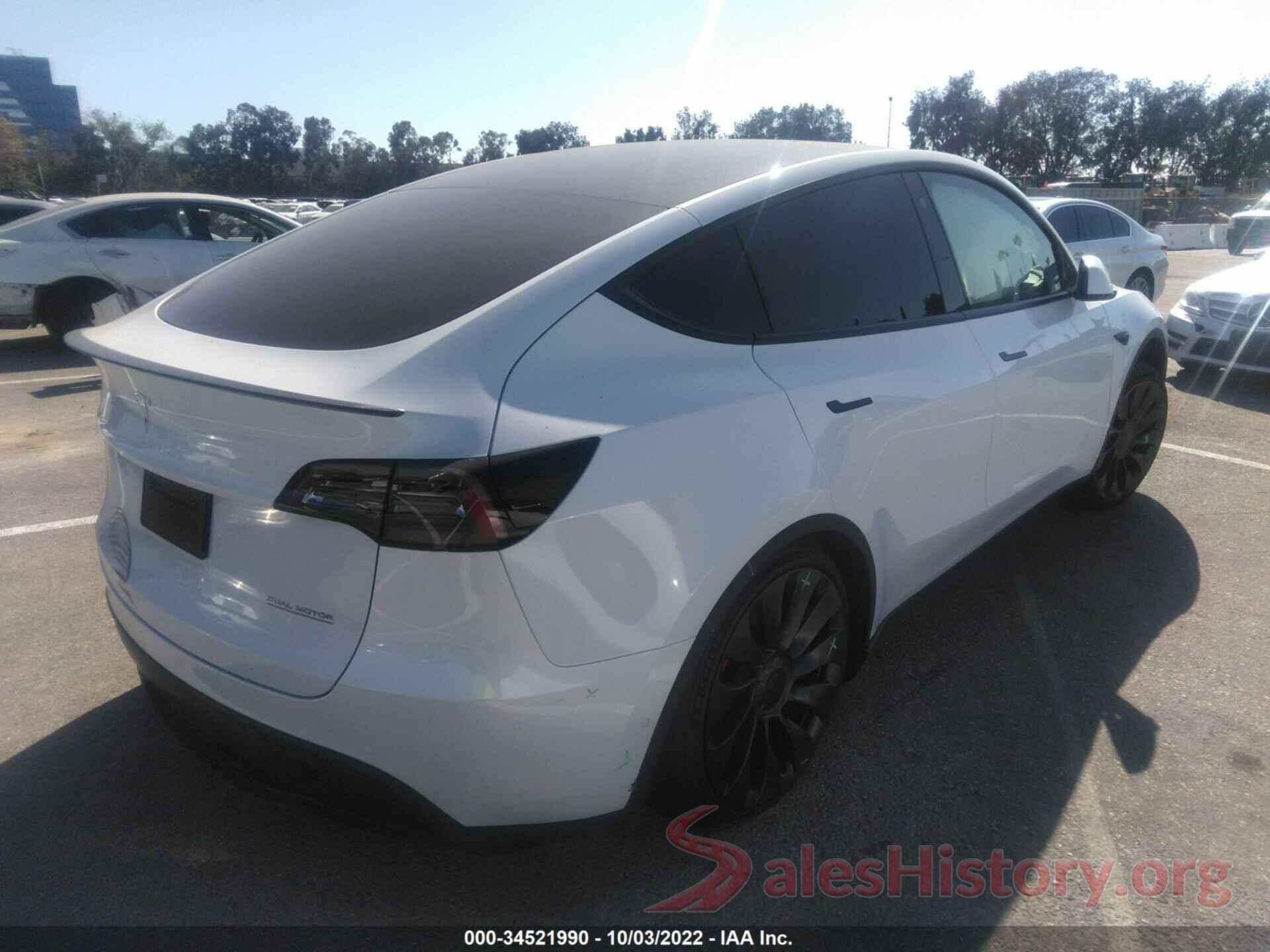 7SAYGDEF7NF489656 2022 TESLA MODEL Y