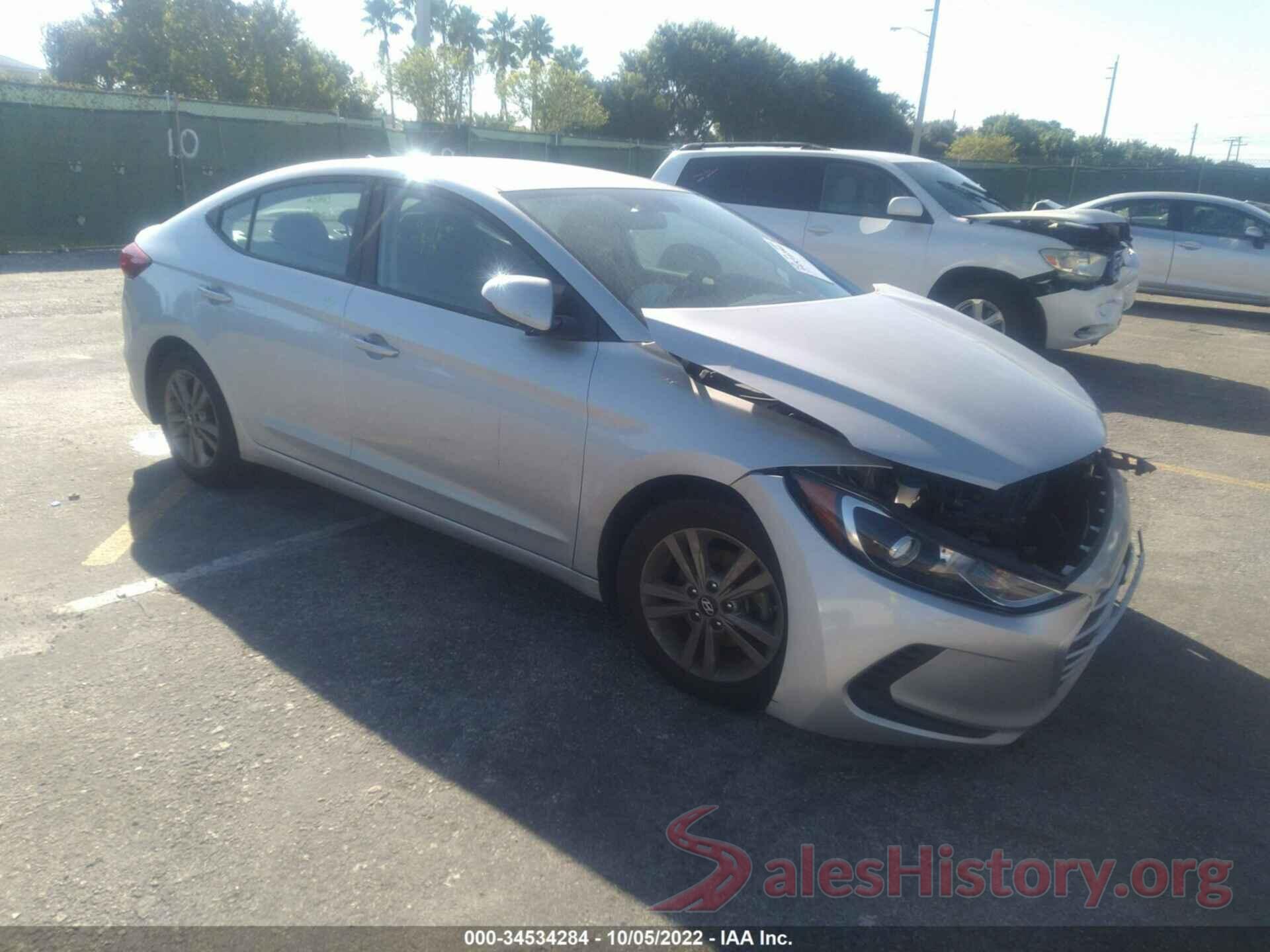 5NPD84LF2JH292241 2018 HYUNDAI ELANTRA