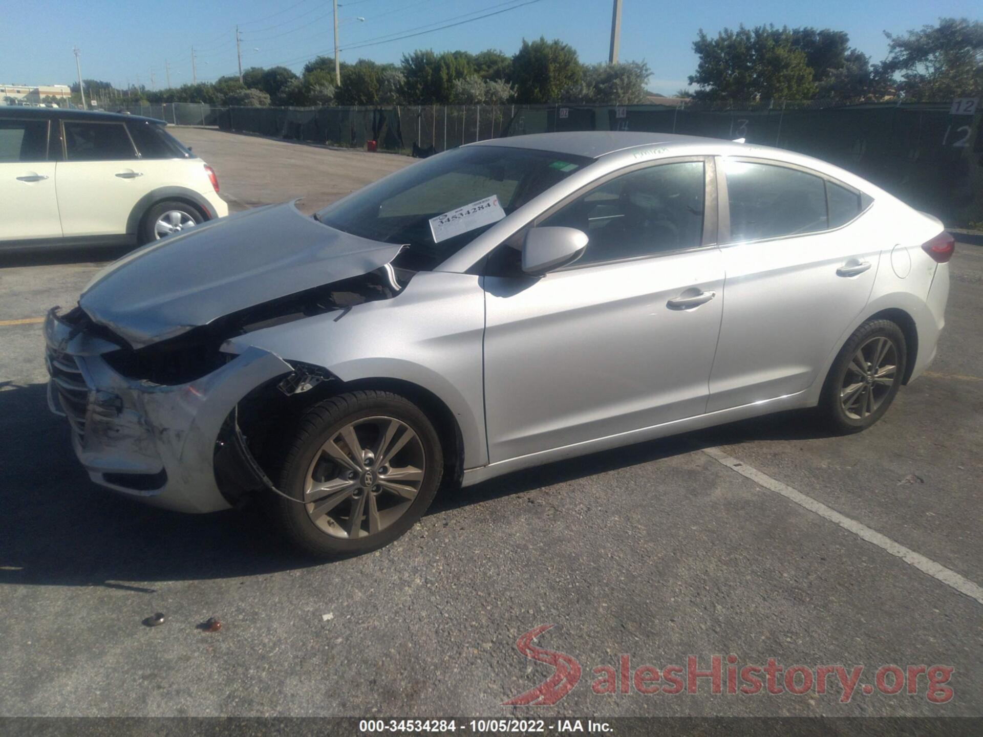 5NPD84LF2JH292241 2018 HYUNDAI ELANTRA