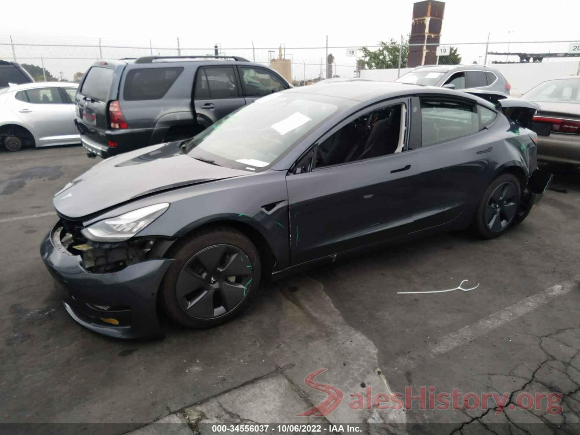 5YJ3E1EB2NF164826 2022 TESLA MODEL 3