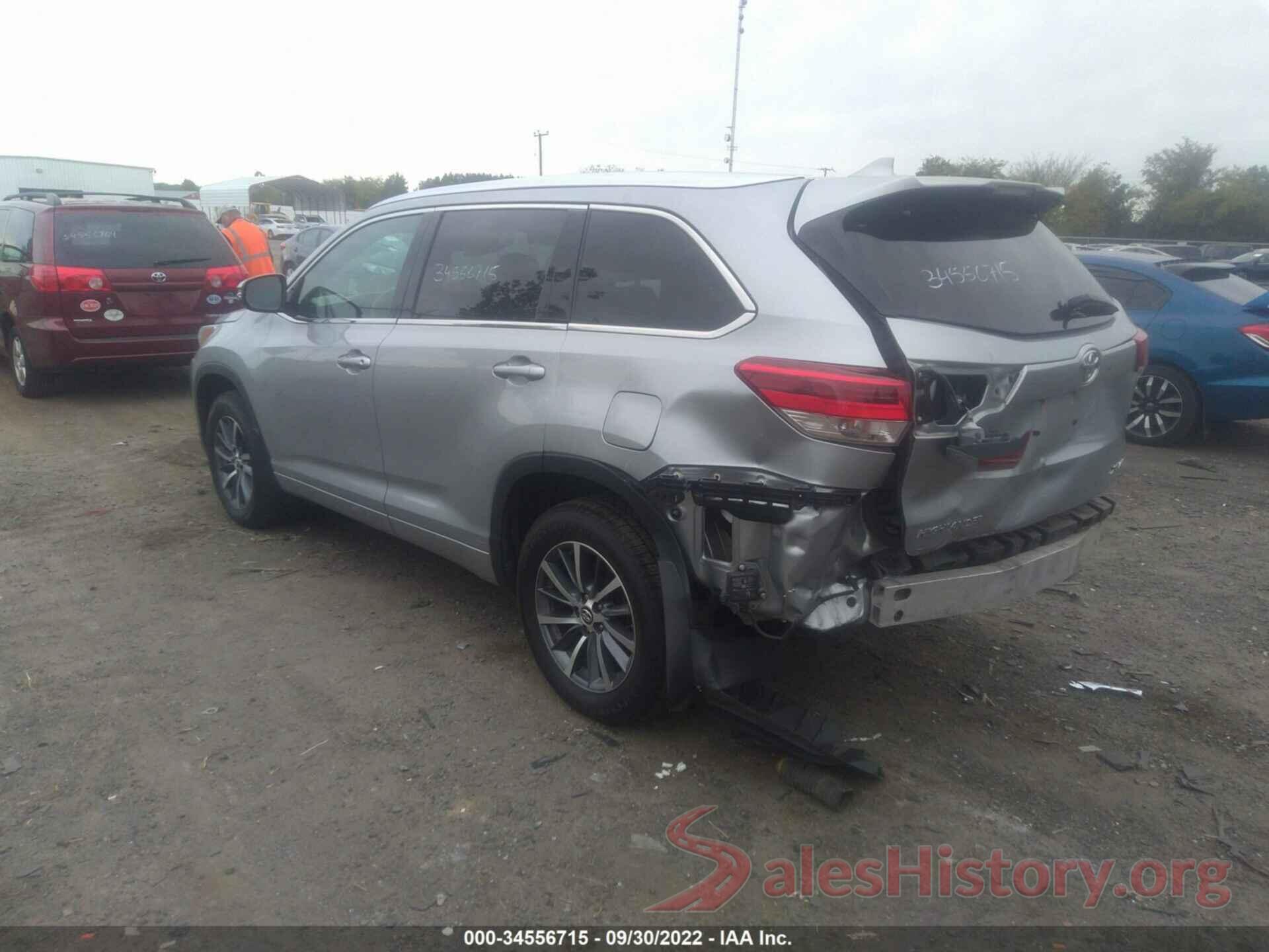 5TDJZRFH4HS387382 2017 TOYOTA HIGHLANDER