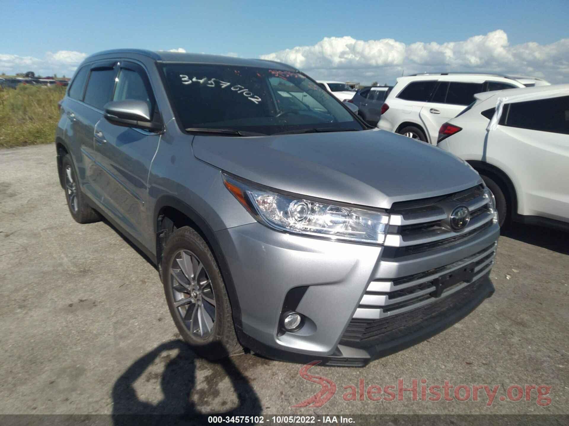 5TDJZRFH9KS590825 2019 TOYOTA HIGHLANDER