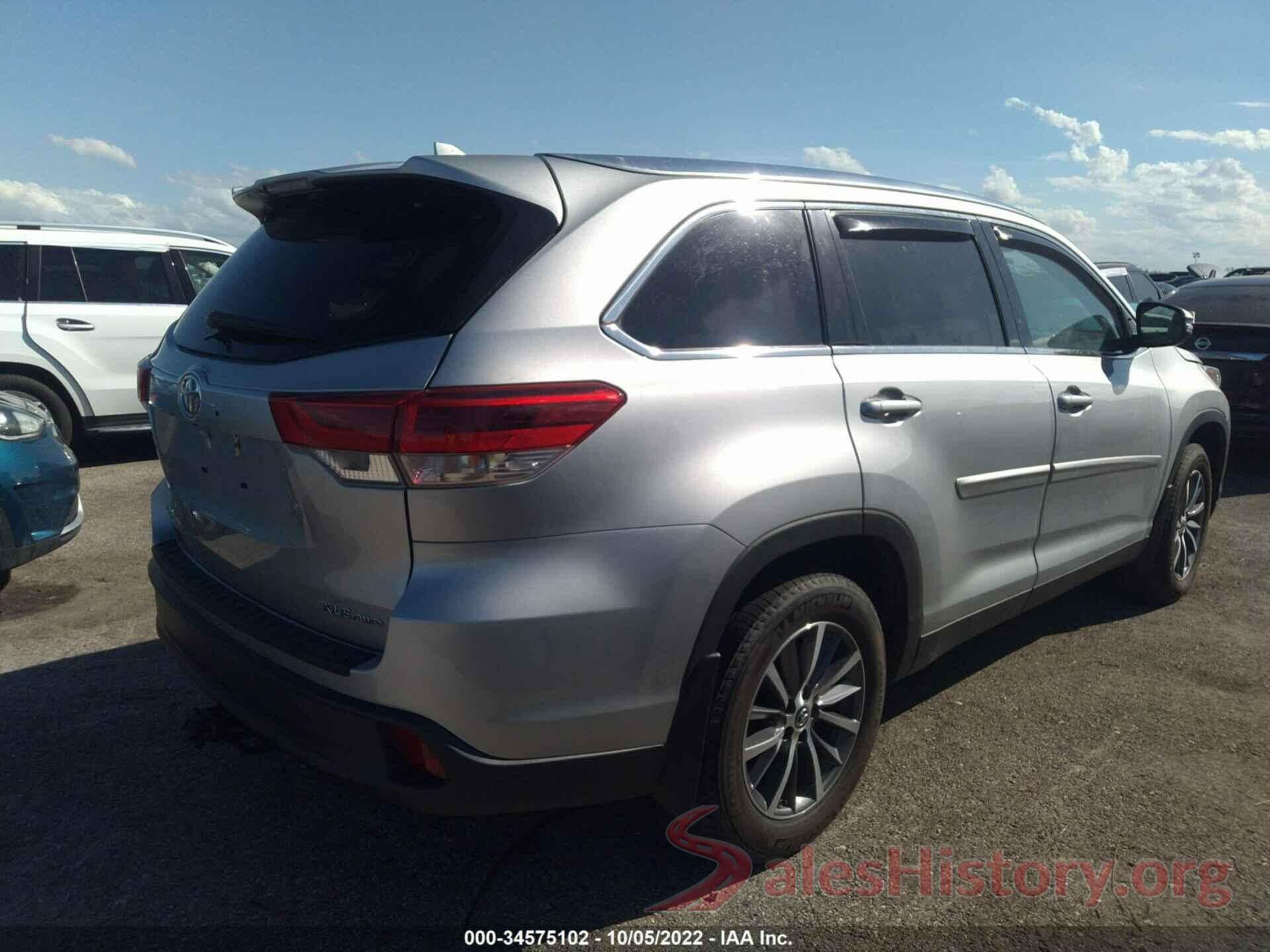 5TDJZRFH9KS590825 2019 TOYOTA HIGHLANDER