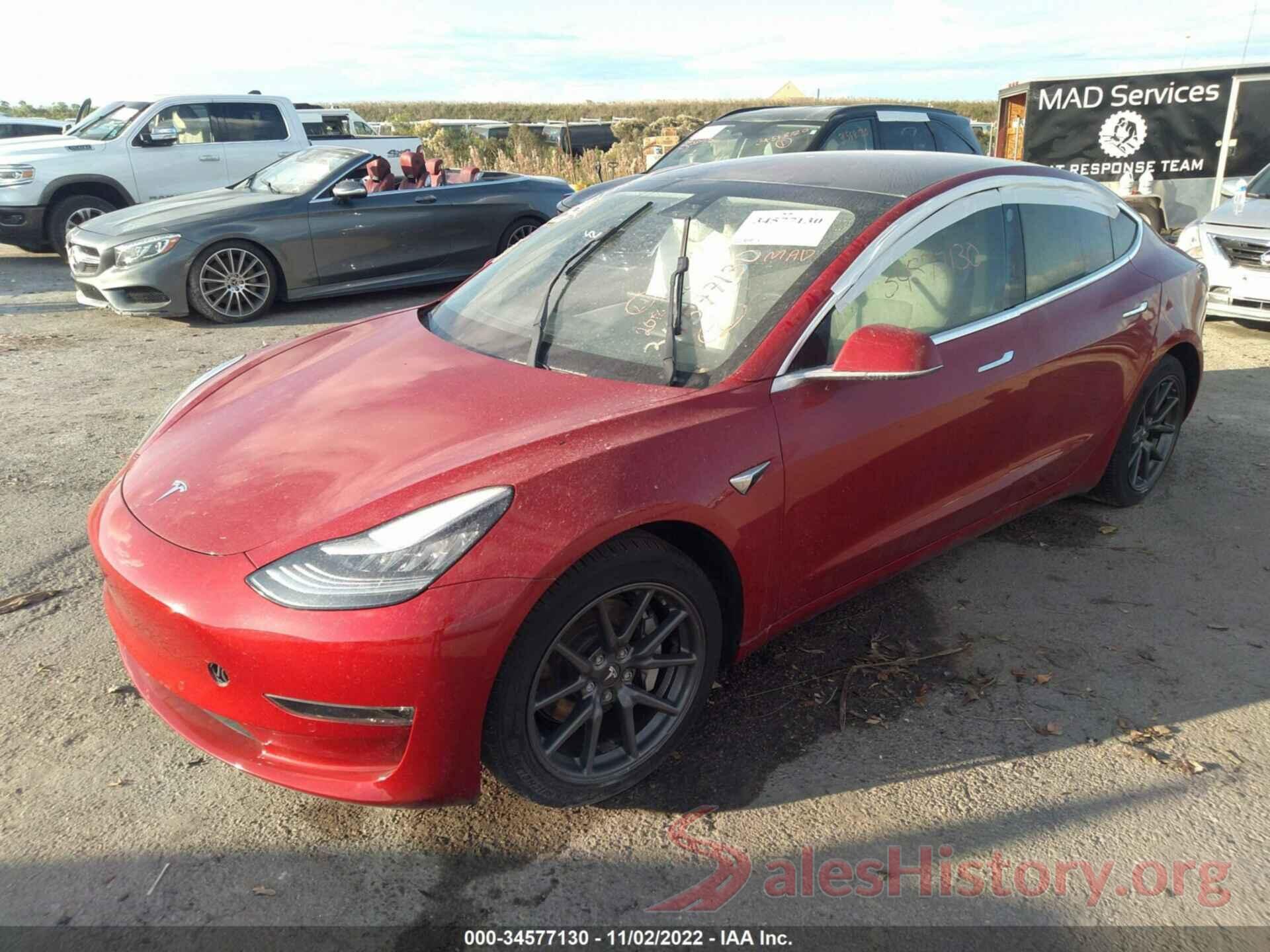 5YJ3E1EBXJF096396 2018 TESLA MODEL 3