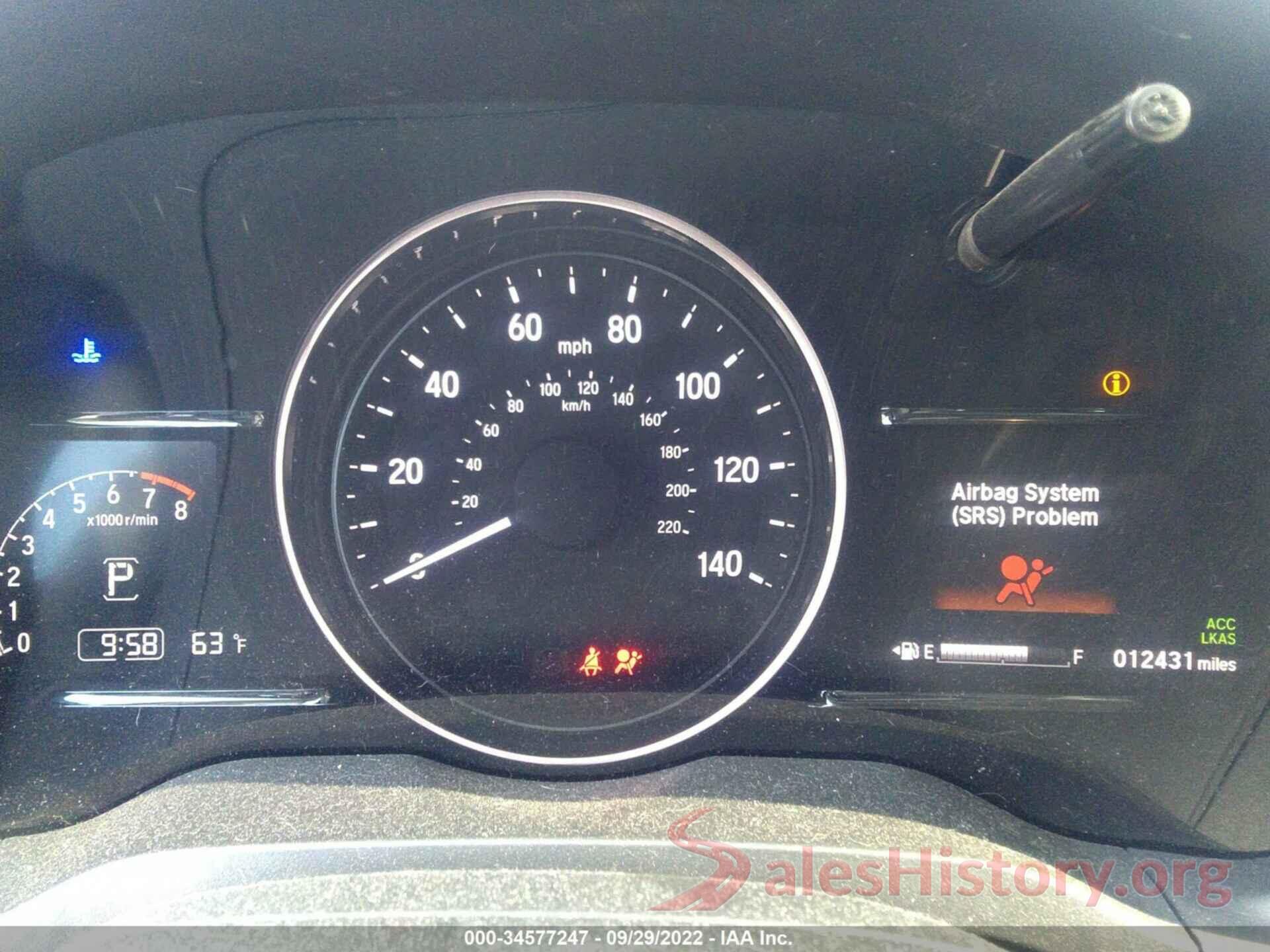 3CZRU6H50KM721654 2019 HONDA HR-V