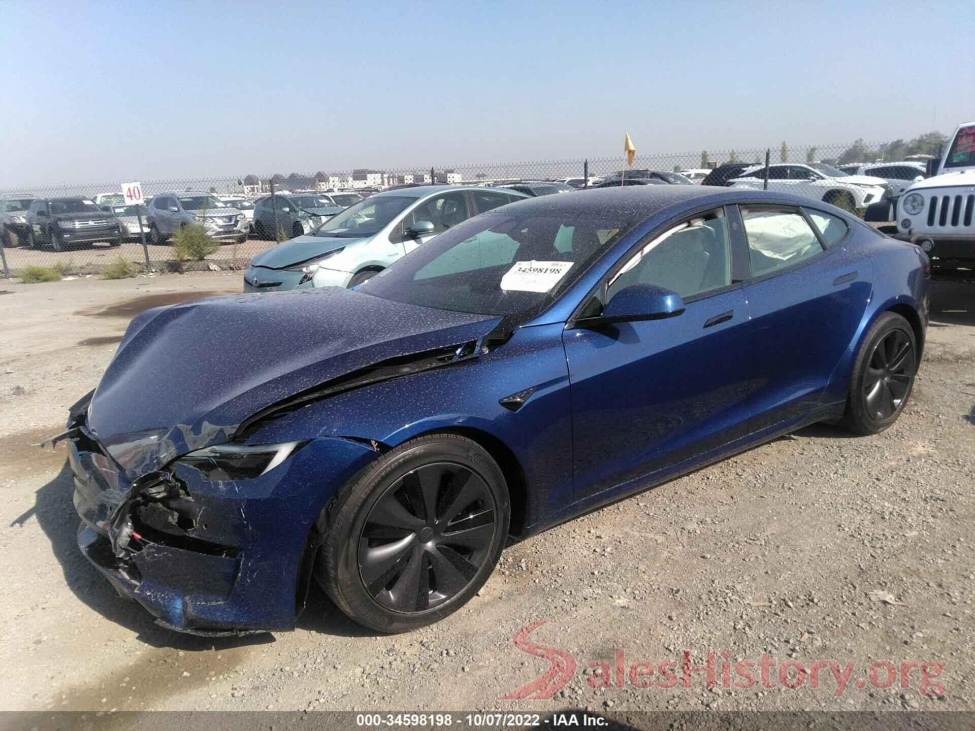 5YJSA1E58NF492284 2022 TESLA MODEL S