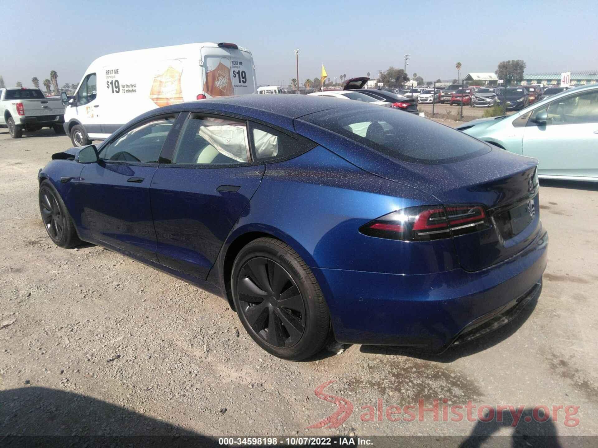 5YJSA1E58NF492284 2022 TESLA MODEL S