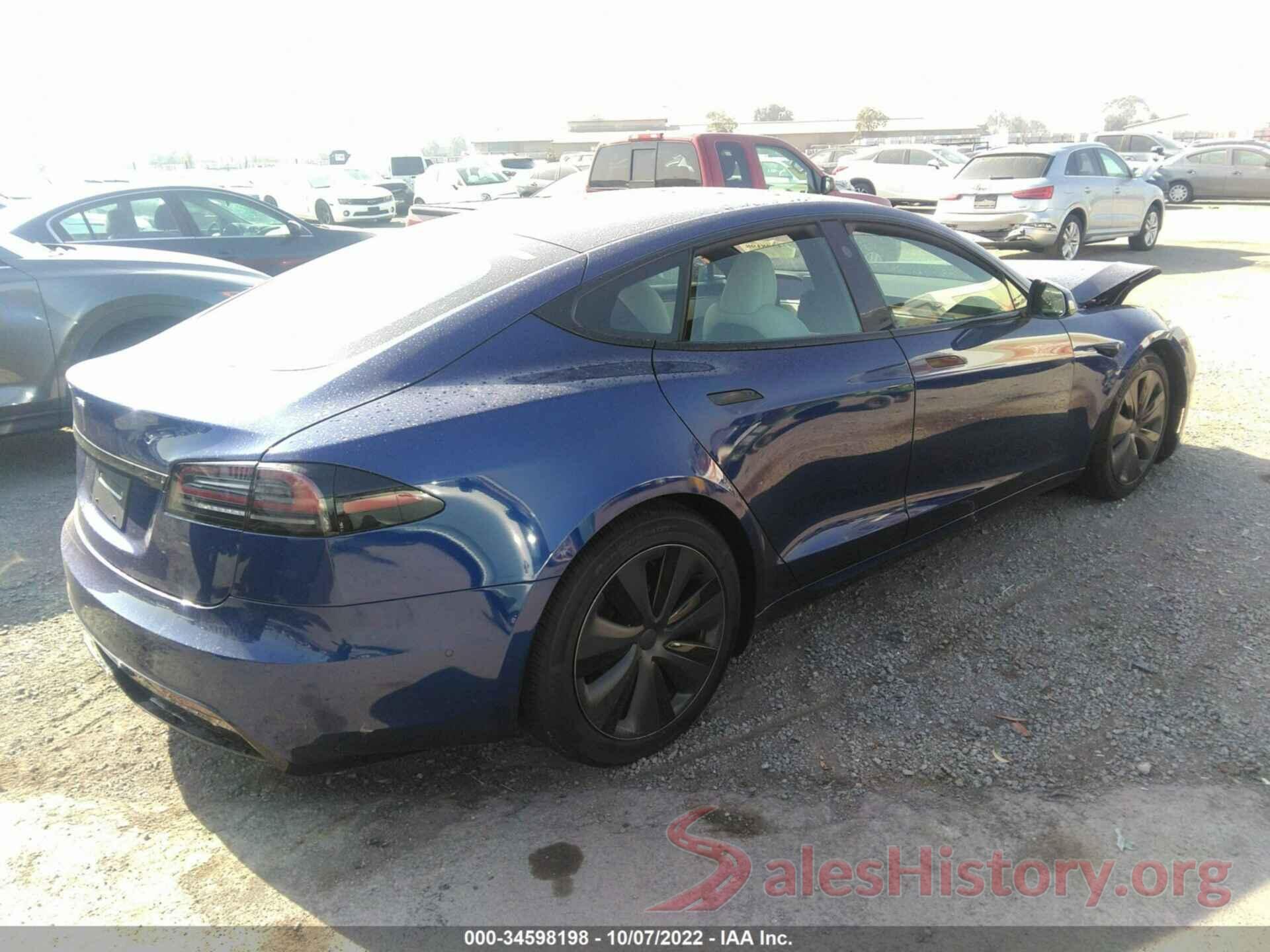 5YJSA1E58NF492284 2022 TESLA MODEL S