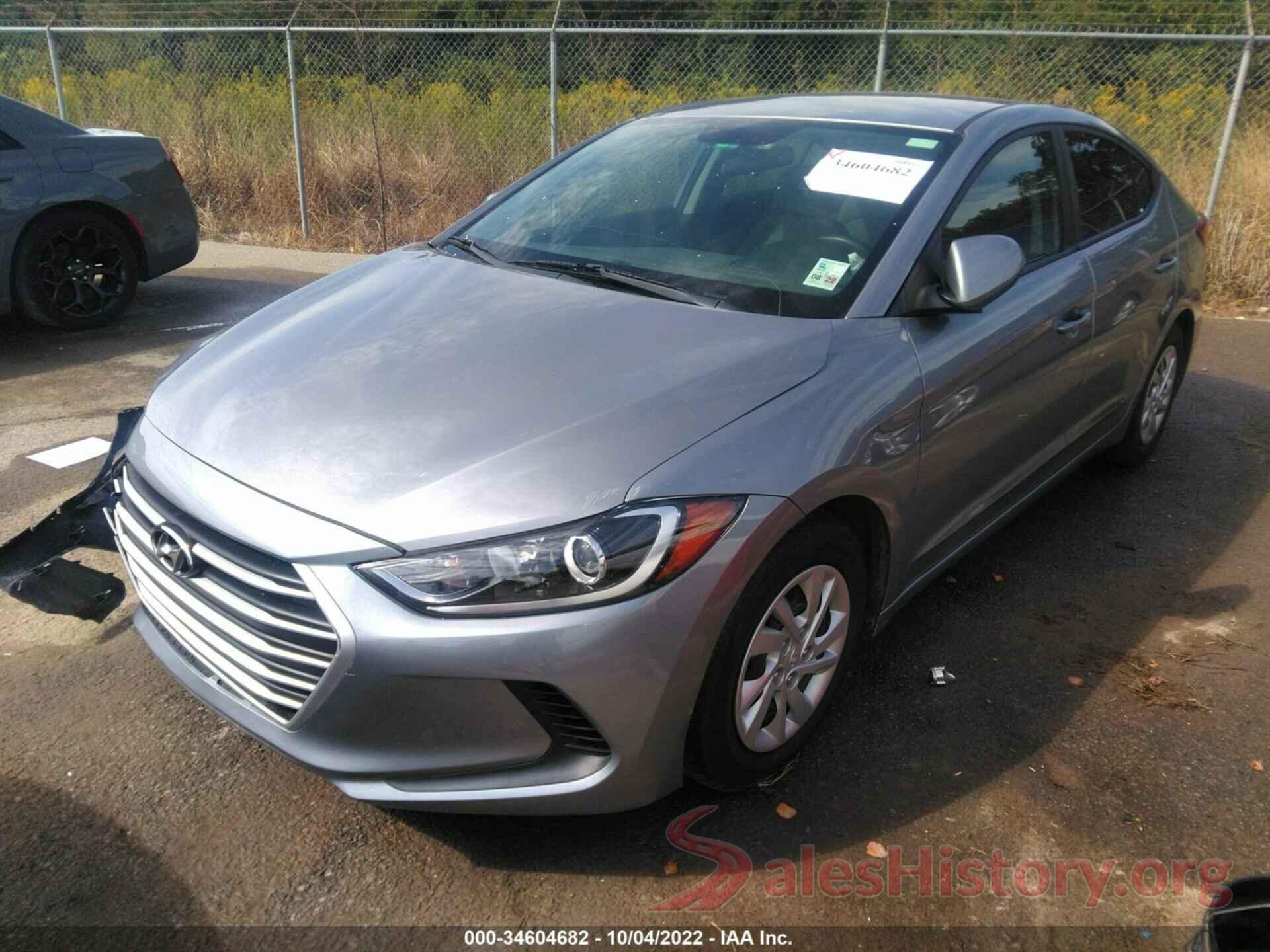 5NPD74LF8HH126609 2017 HYUNDAI ELANTRA