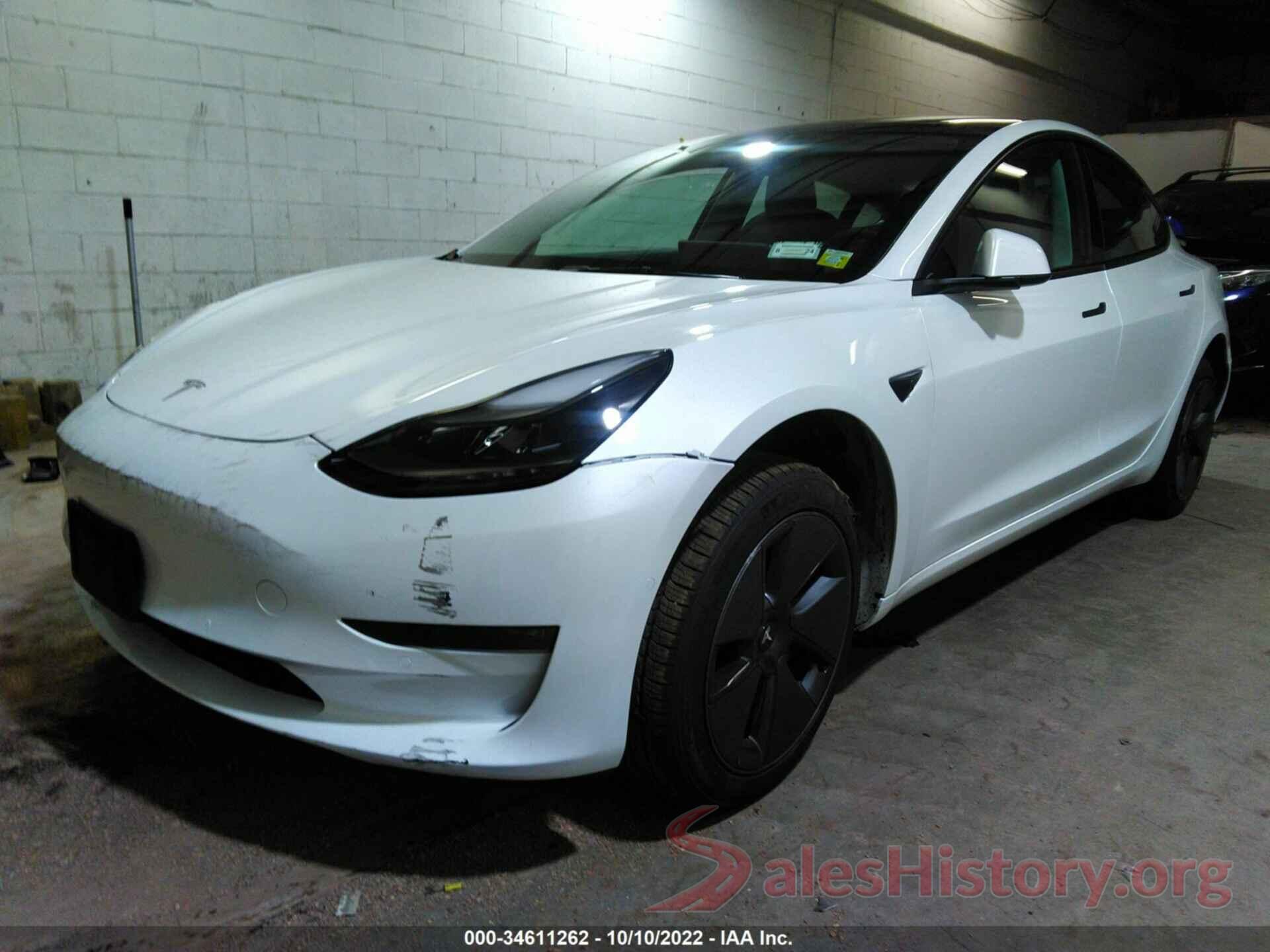 5YJ3E1EB9NF328539 2022 TESLA MODEL 3