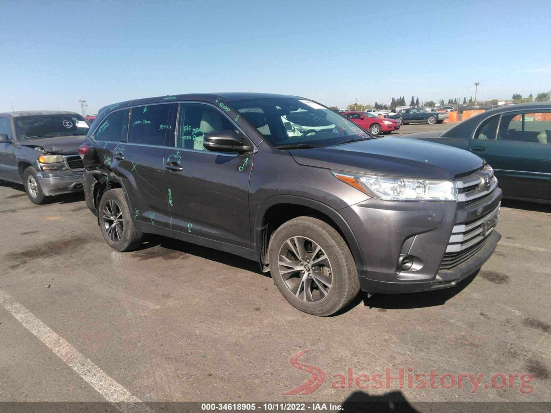 5TDBZRFH7KS929800 2019 TOYOTA HIGHLANDER