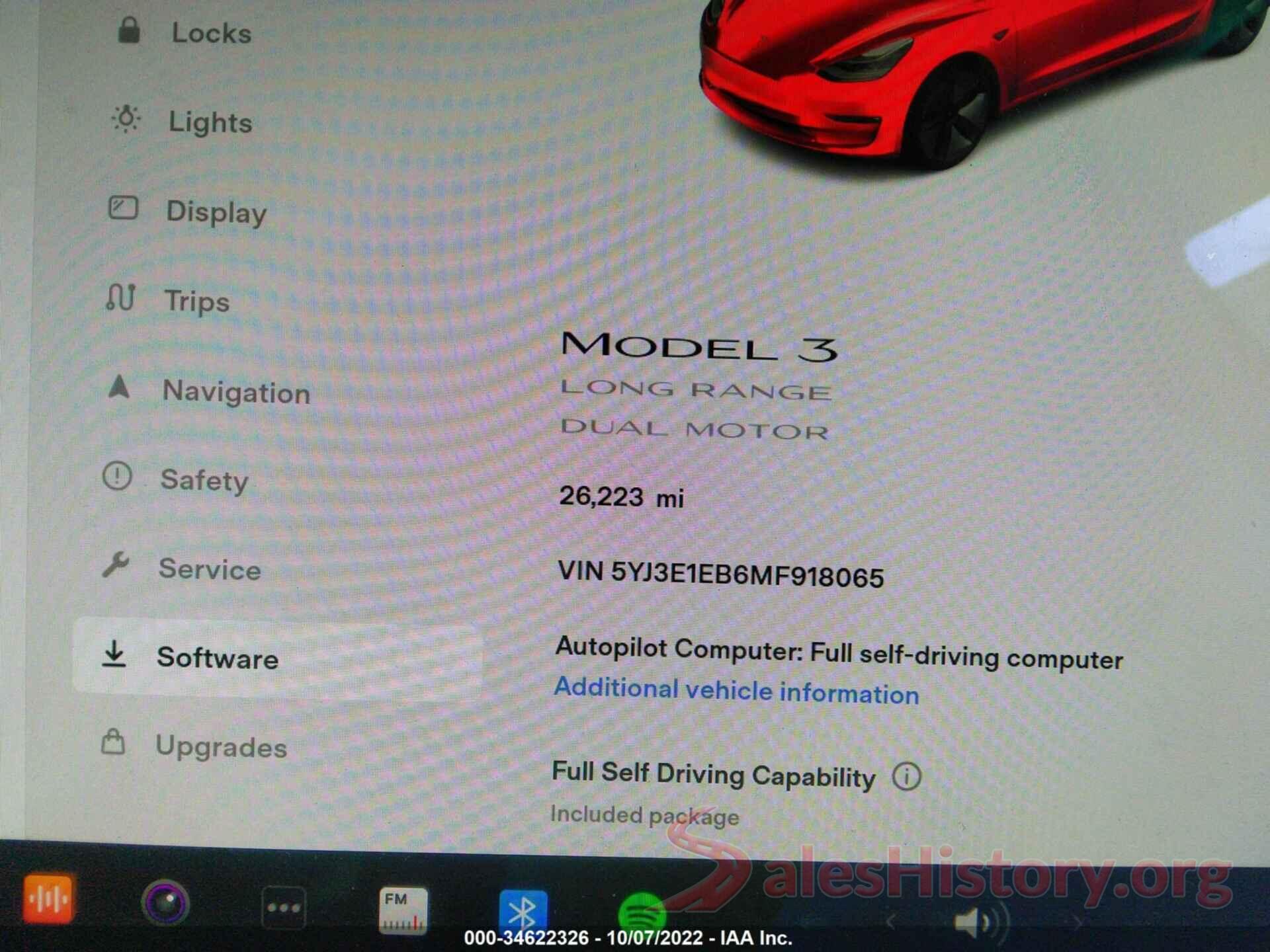 5YJ3E1EB6MF918065 2021 TESLA MODEL 3