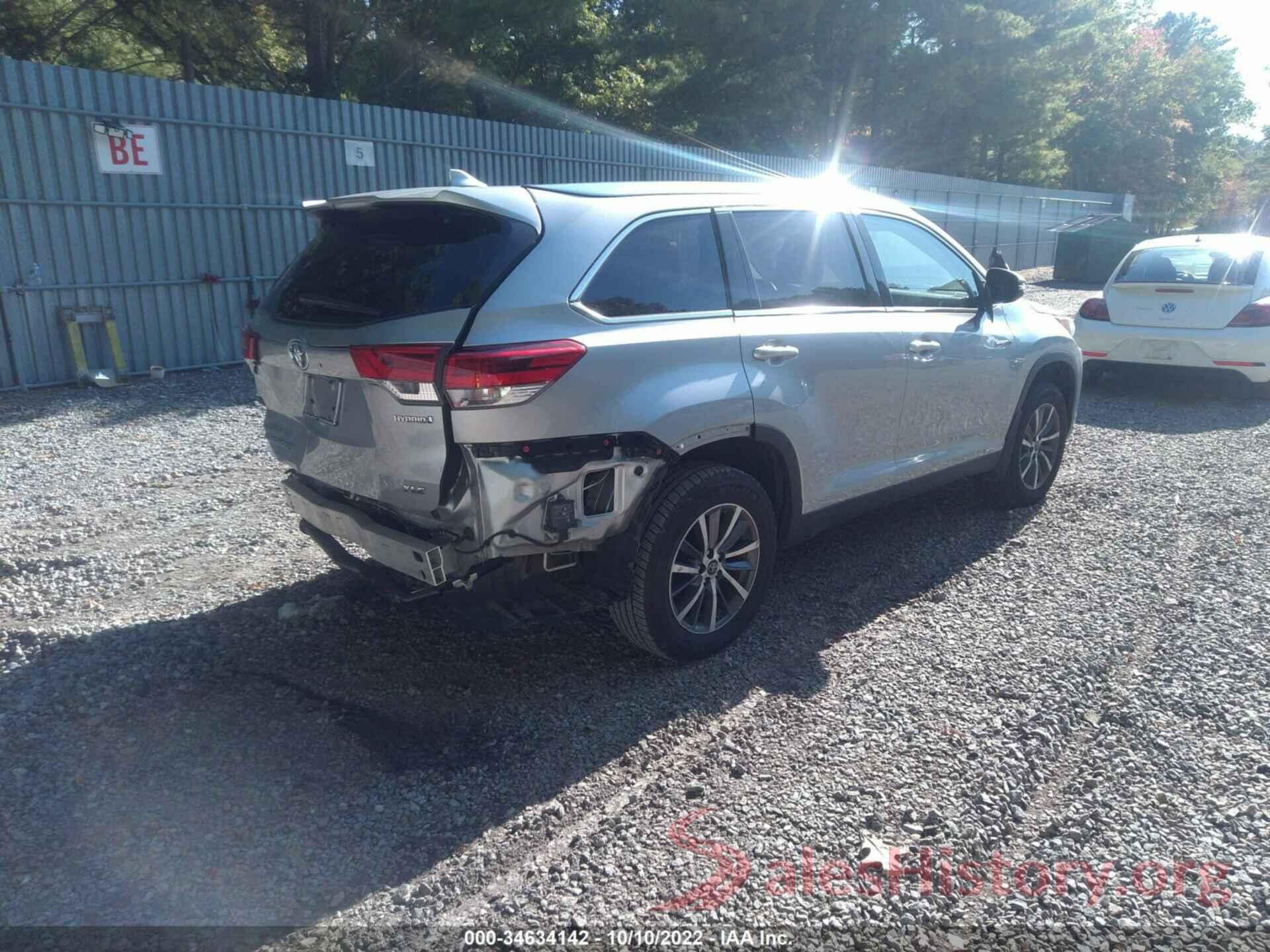 5TDJGRFH7KS054803 2019 TOYOTA HIGHLANDER