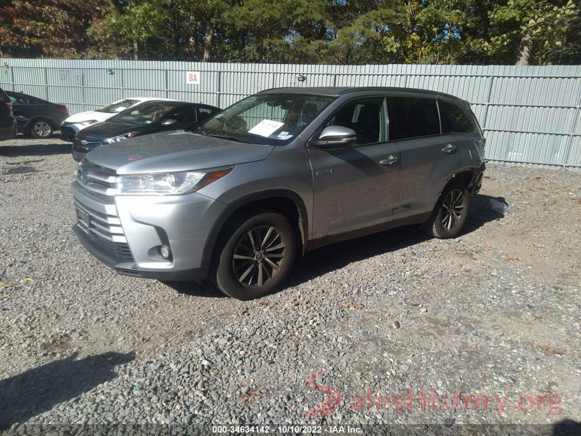 5TDJGRFH7KS054803 2019 TOYOTA HIGHLANDER