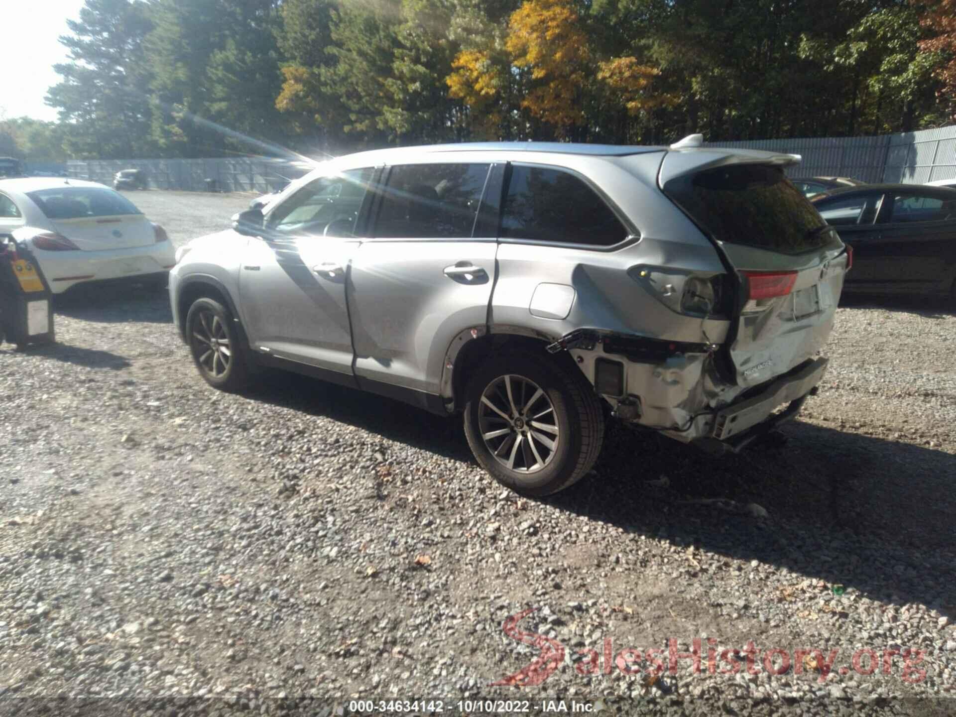 5TDJGRFH7KS054803 2019 TOYOTA HIGHLANDER