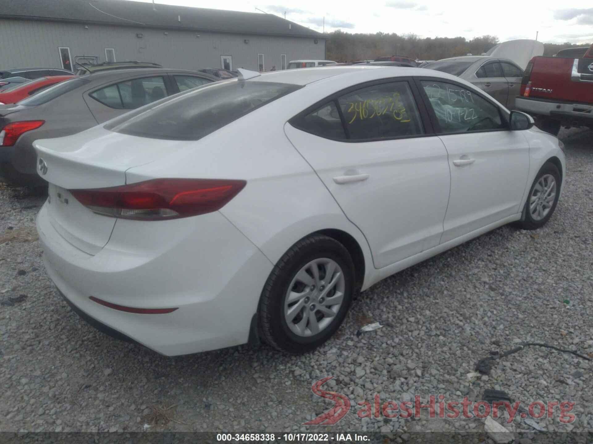 5NPD74LF3JH374305 2018 HYUNDAI ELANTRA