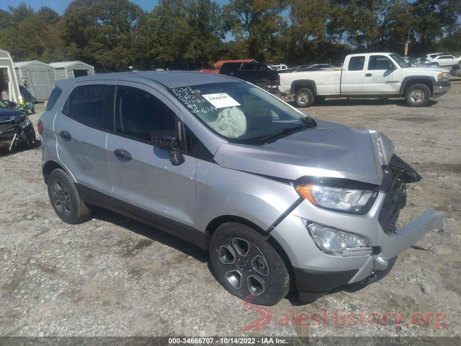 MAJ3S2FE0MC456774 2021 FORD ECOSPORT