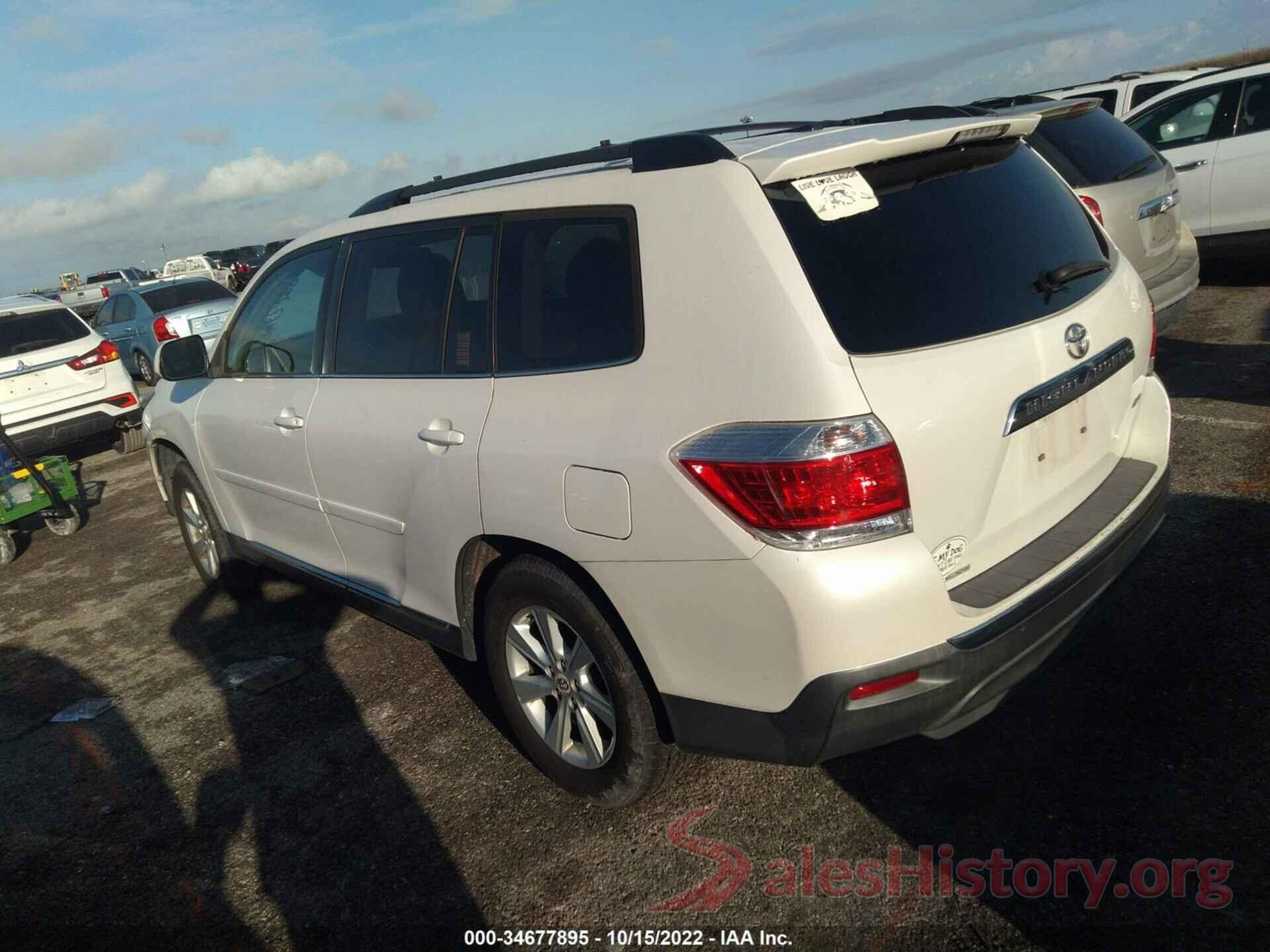 5TDBK3EH4CS117875 2012 TOYOTA HIGHLANDER