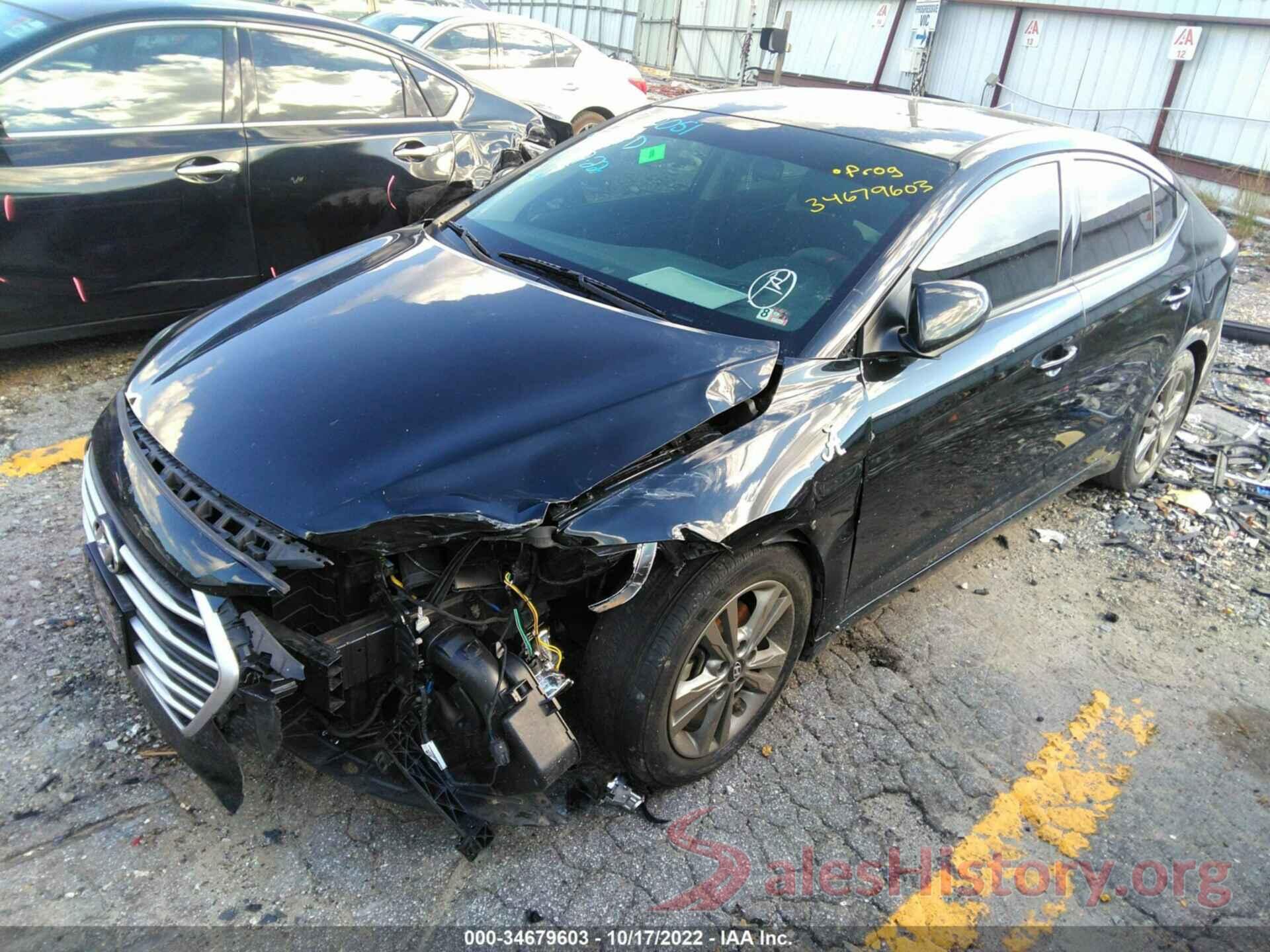 5NPD84LF3JH372051 2018 HYUNDAI ELANTRA