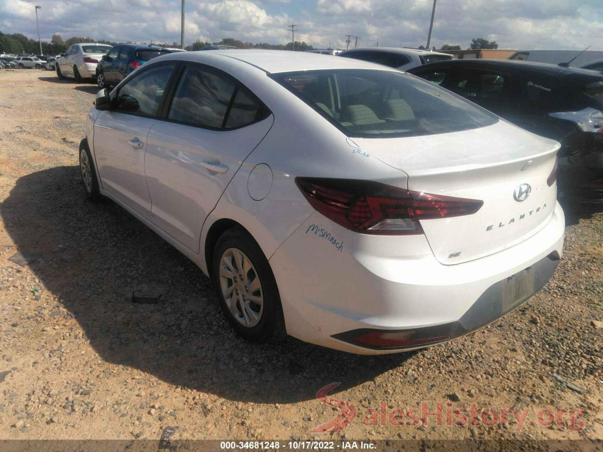 5NPD74LF1LH558757 2020 HYUNDAI ELANTRA