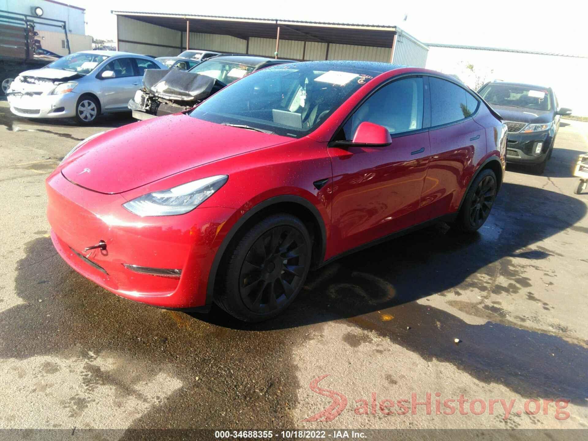 5YJYGDED9MF123076 2021 TESLA MODEL Y