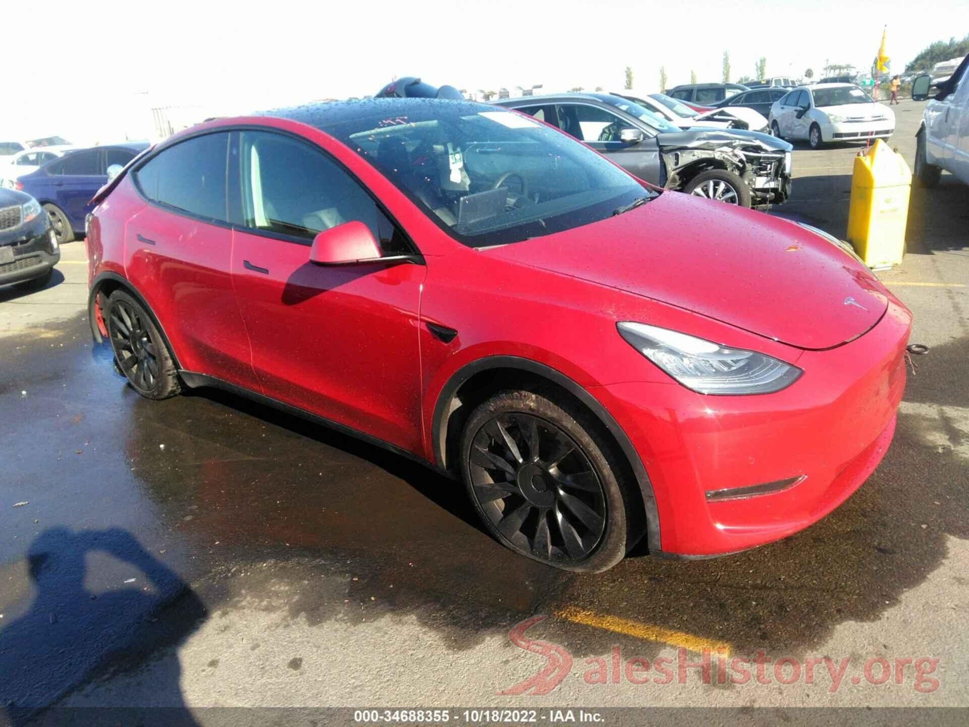 5YJYGDED9MF123076 2021 TESLA MODEL Y