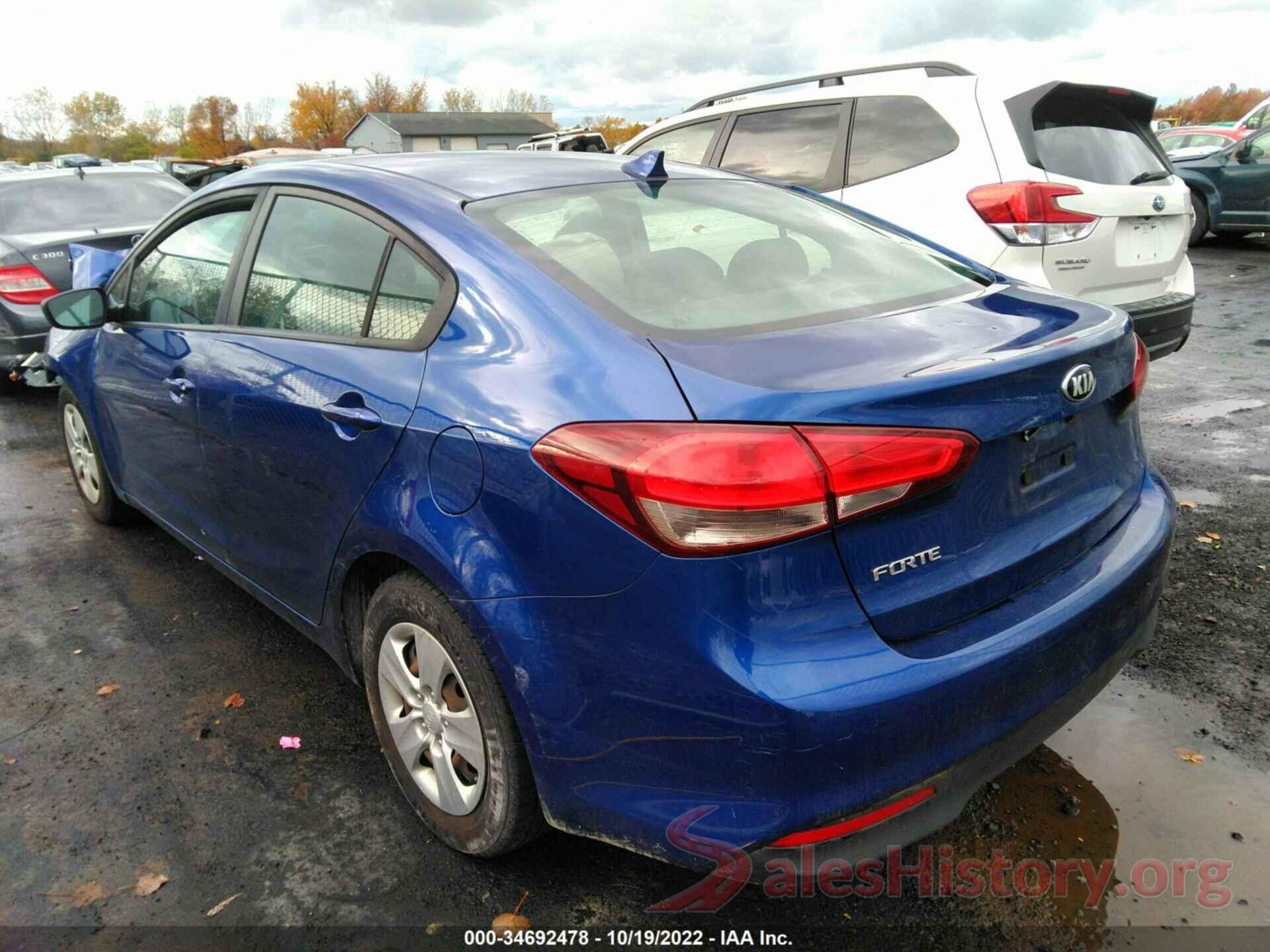 3KPFK4A70JE188423 2018 KIA FORTE