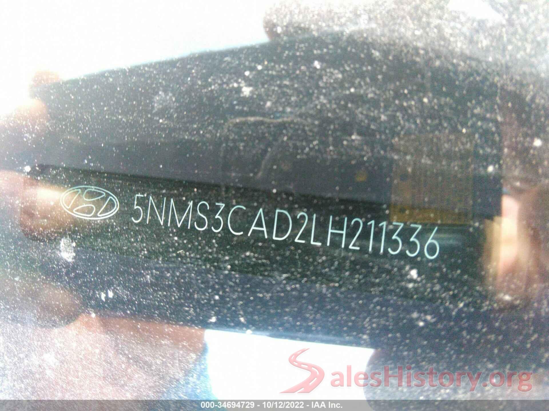 5NMS3CAD2LH211336 2020 HYUNDAI SANTA FE